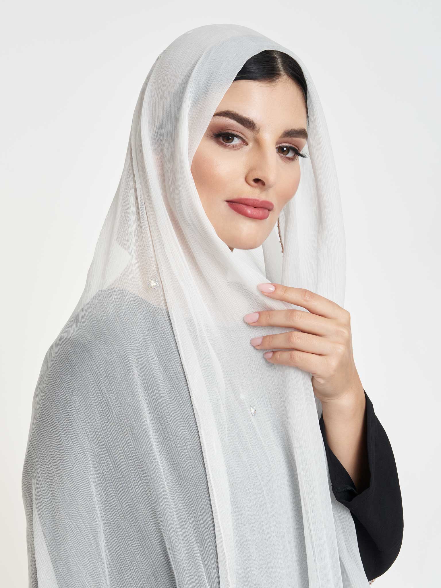 Decorative Edge Big Width Chiffon Hijab - Image 35