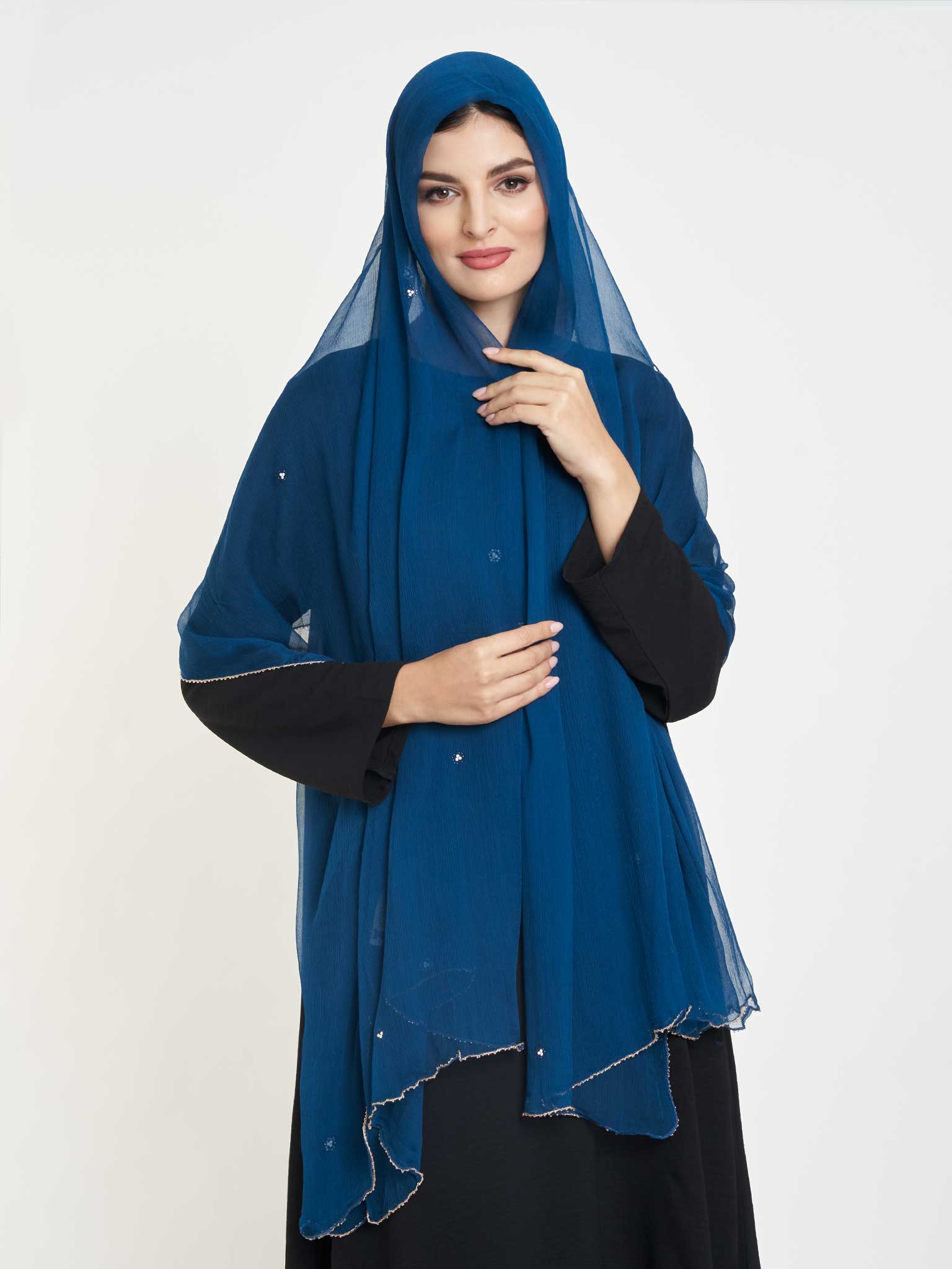 Decorative Edge Big Width Chiffon Hijab - Image 40