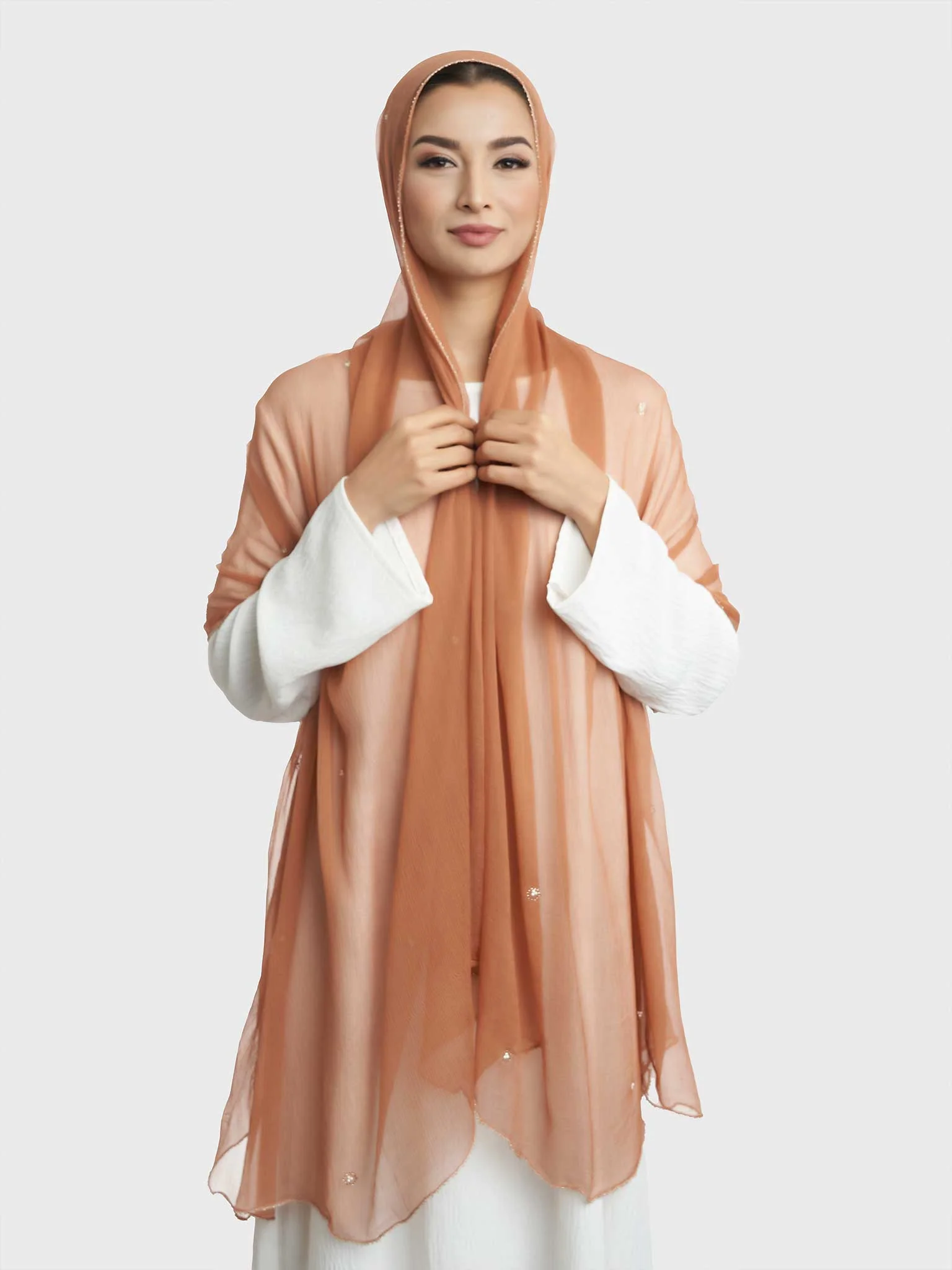 Decorative Edge Big Width Chiffon Hijab - Image 46
