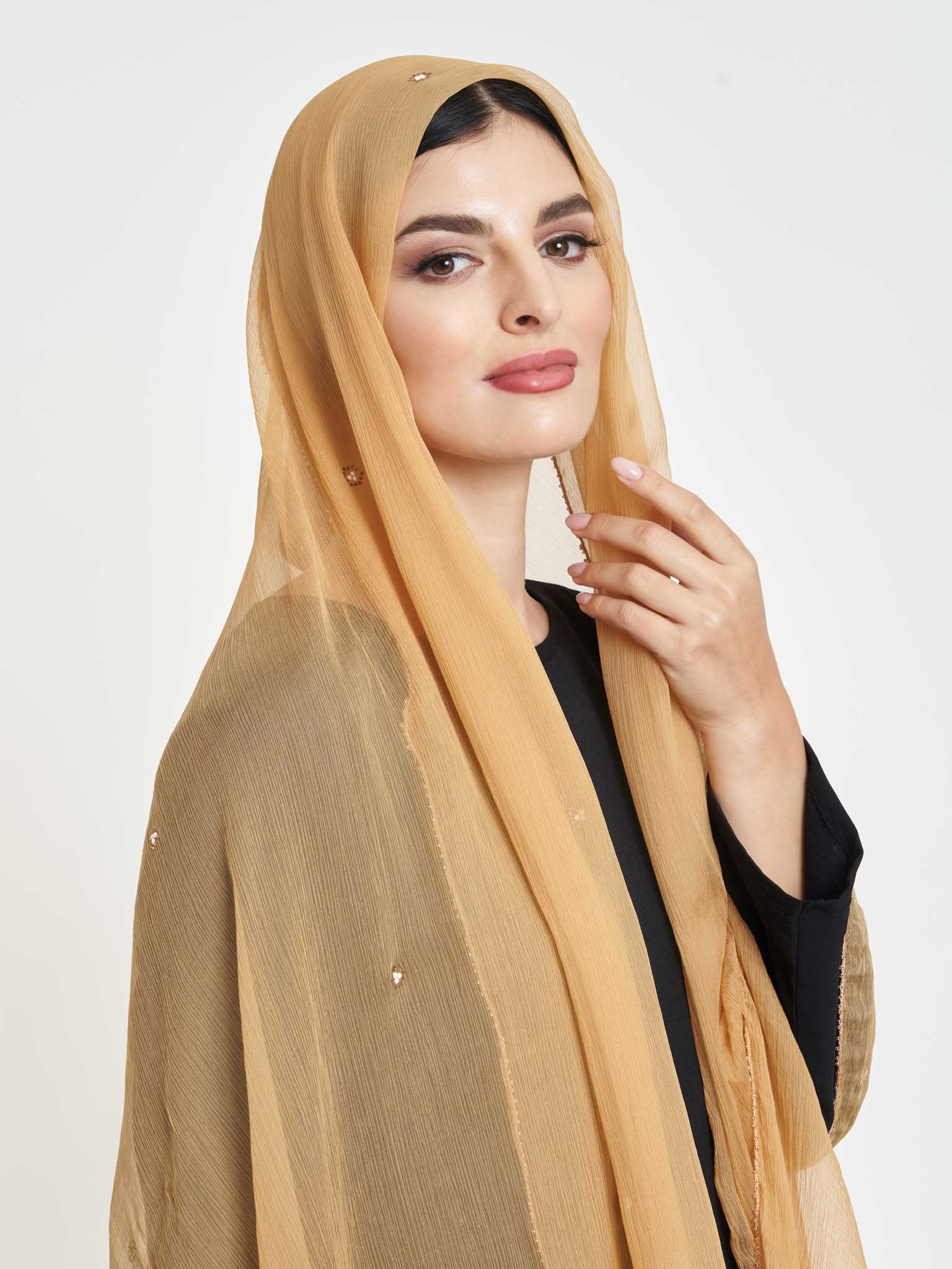 Decorative Edge Big Width Chiffon Hijab - Image 6