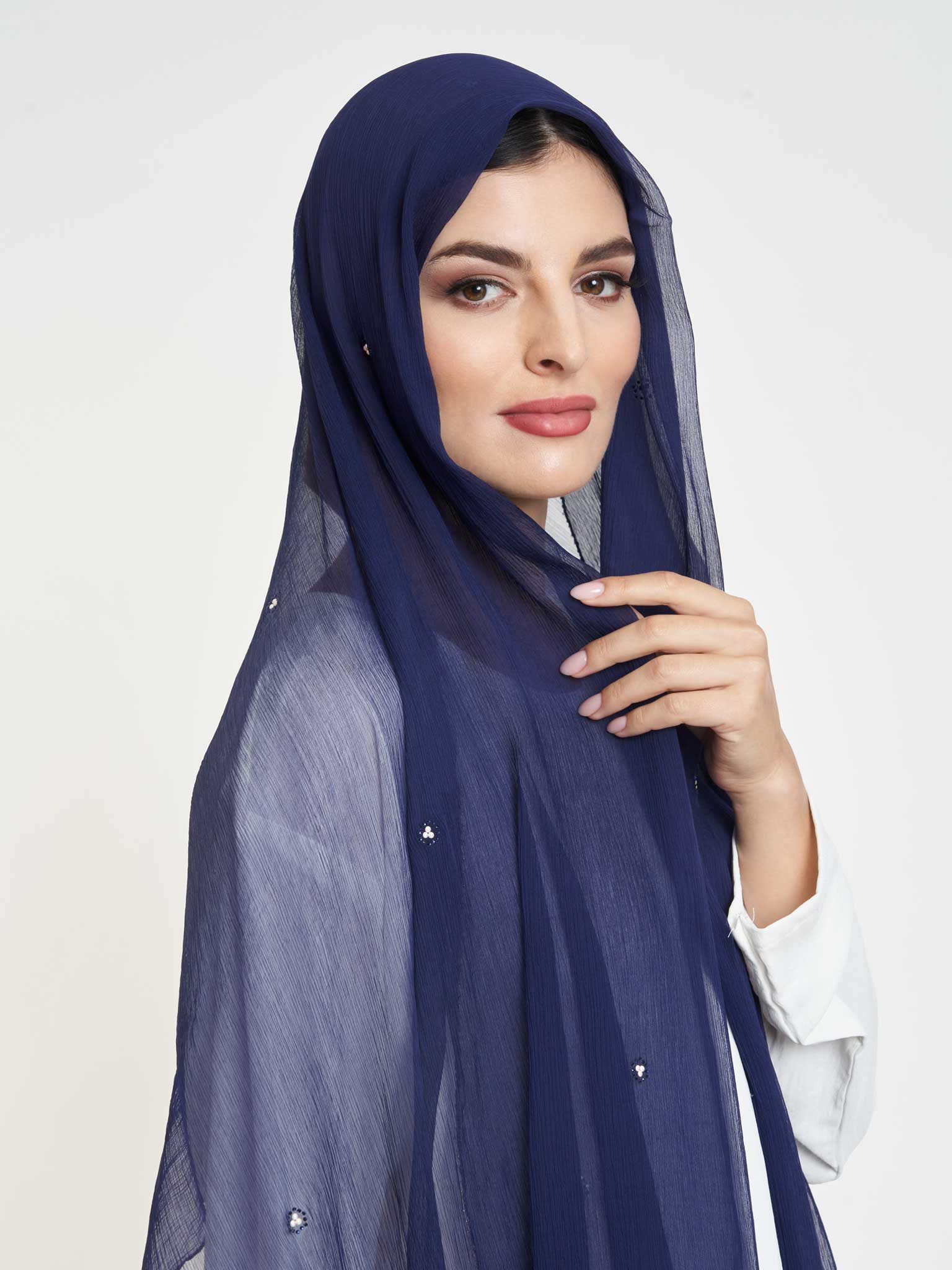 Decorative Edge Big Width Chiffon Hijab - Image 9