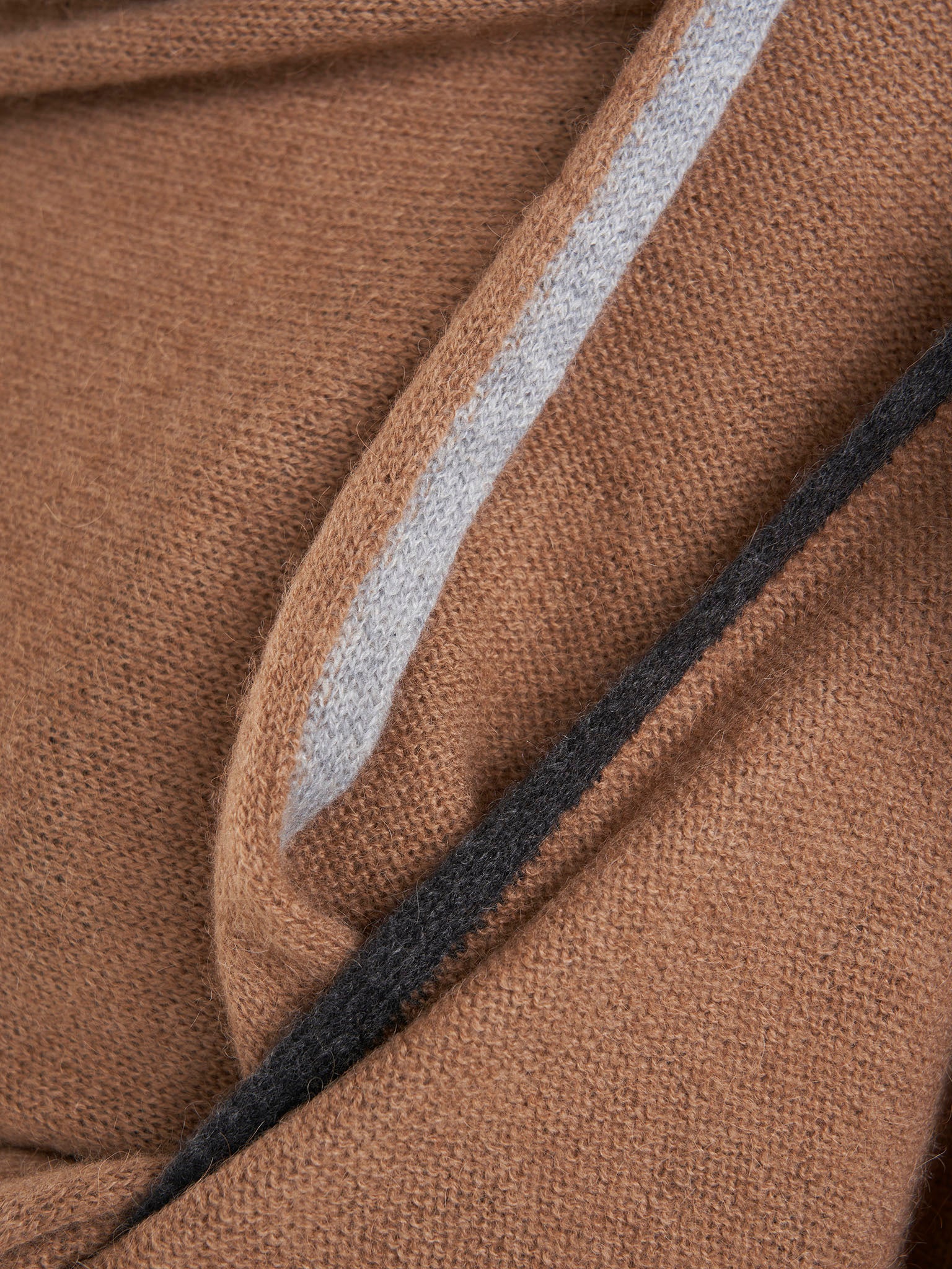 Framed Camel Wool Premium Thick Shawl (NFS9072) - Image 6