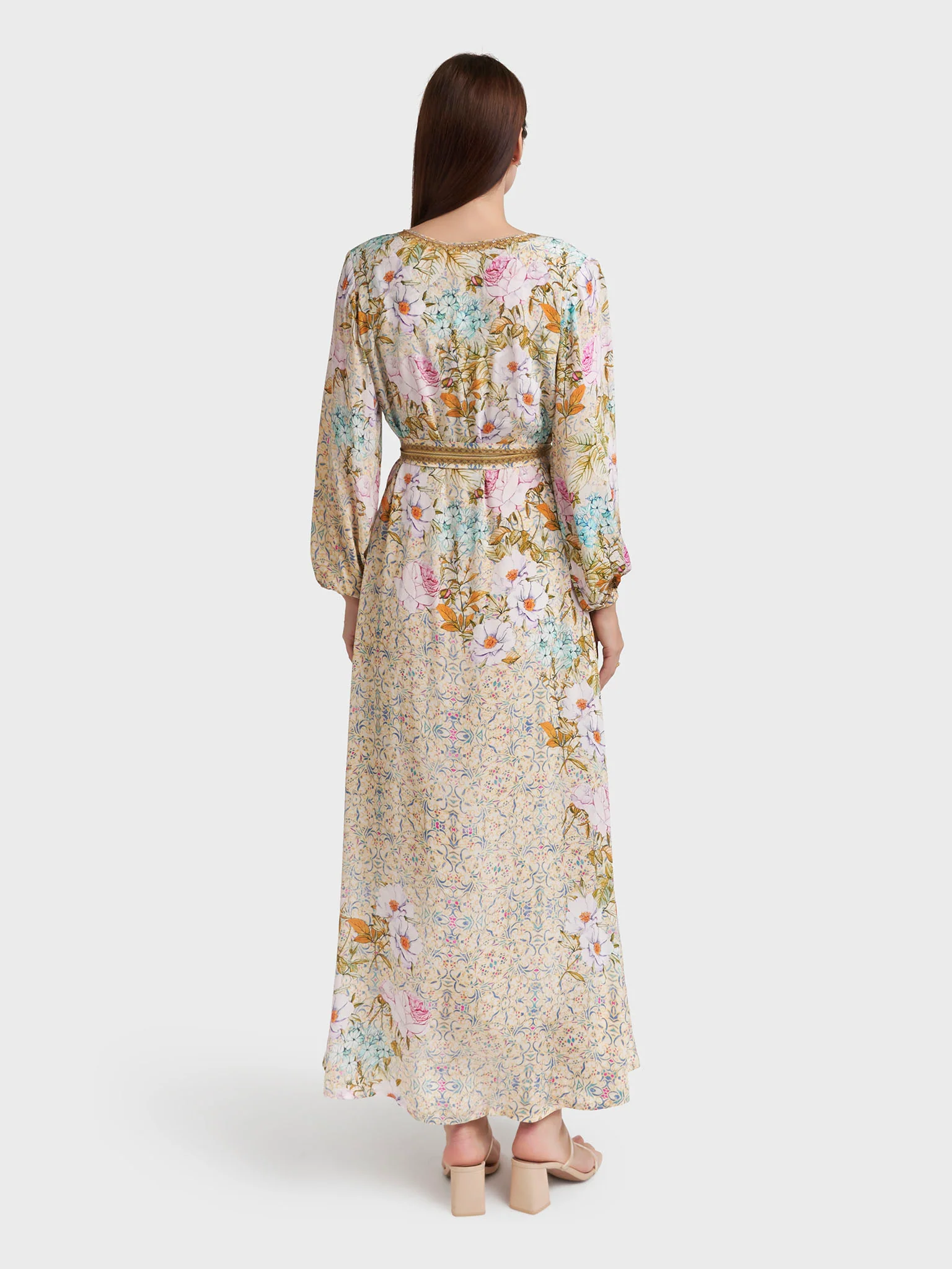 Butter Viscose Crepe Print Handwork Jalabiya (VDKS65) - Image 4