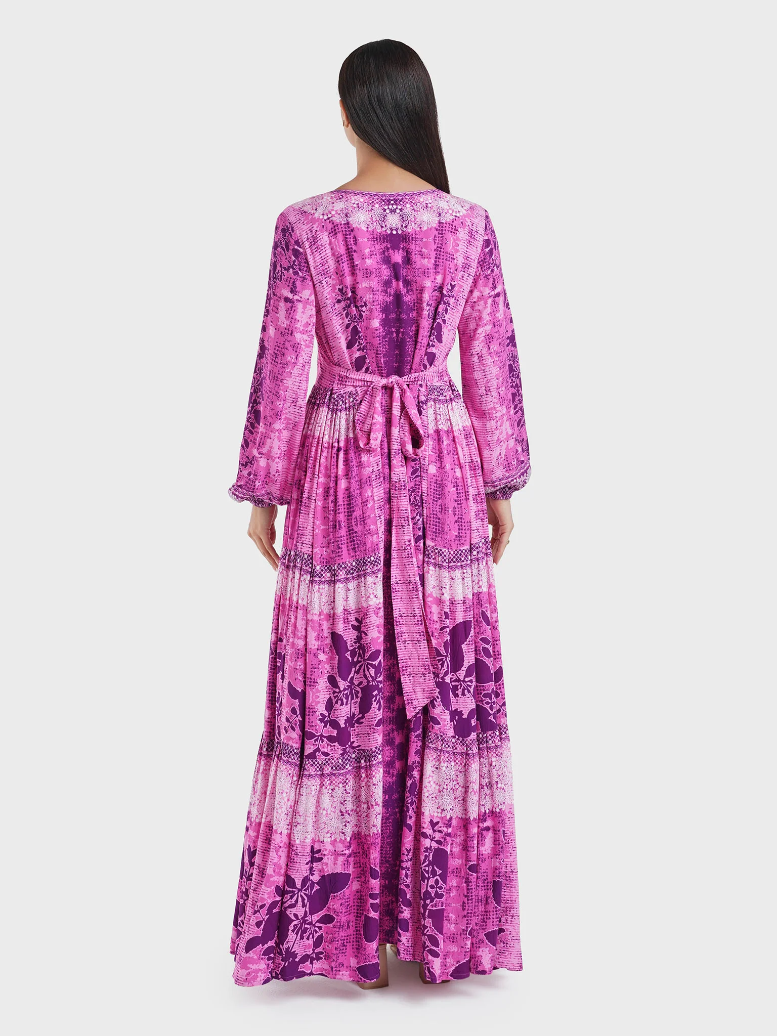 Animal and Floral Print Side Tiered Jalabiya (VDK309) - Image 4