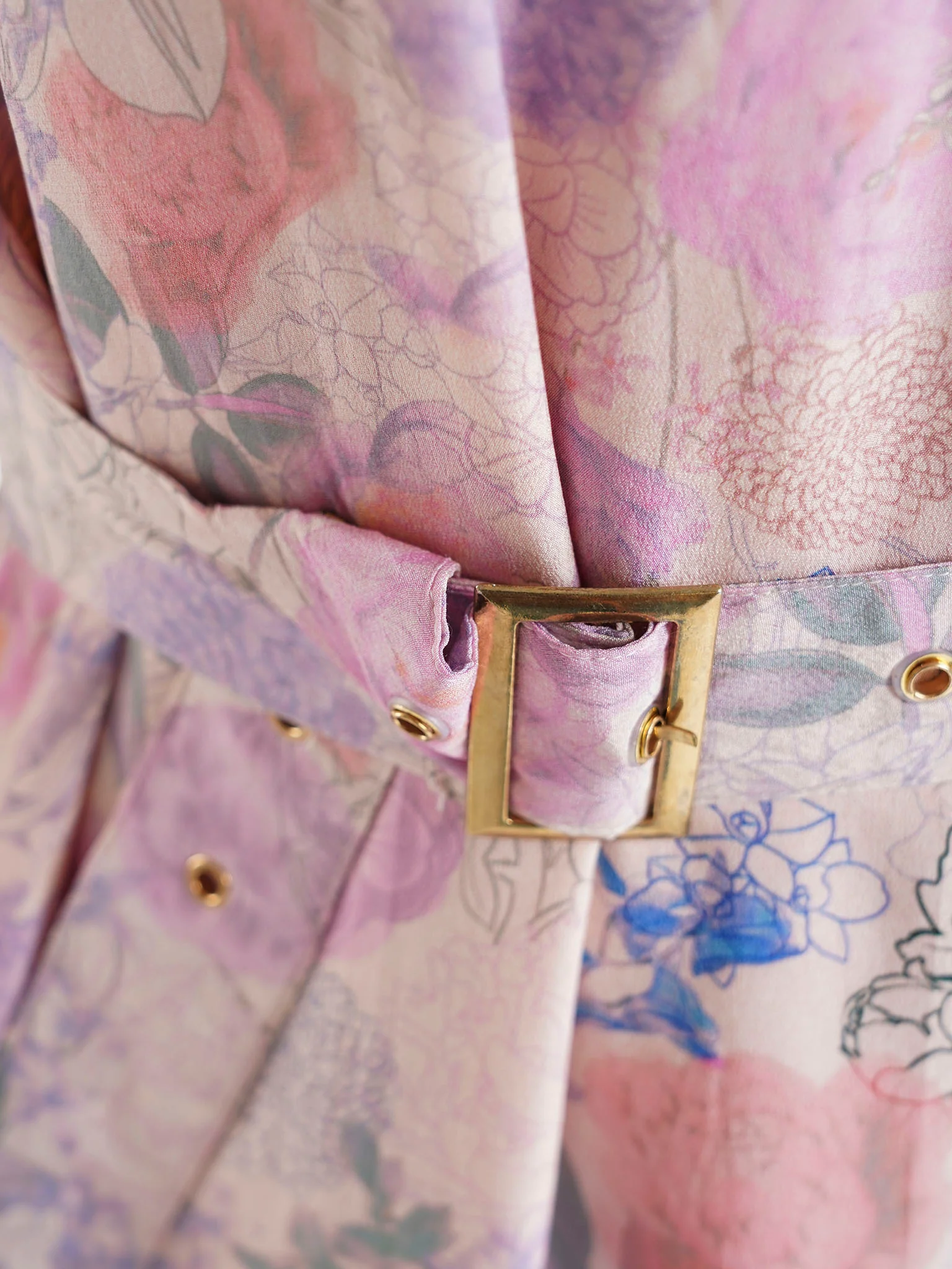 Light Pink Floral Printed Viscose Crepe Maxi Dress (VDK328) - Image 6