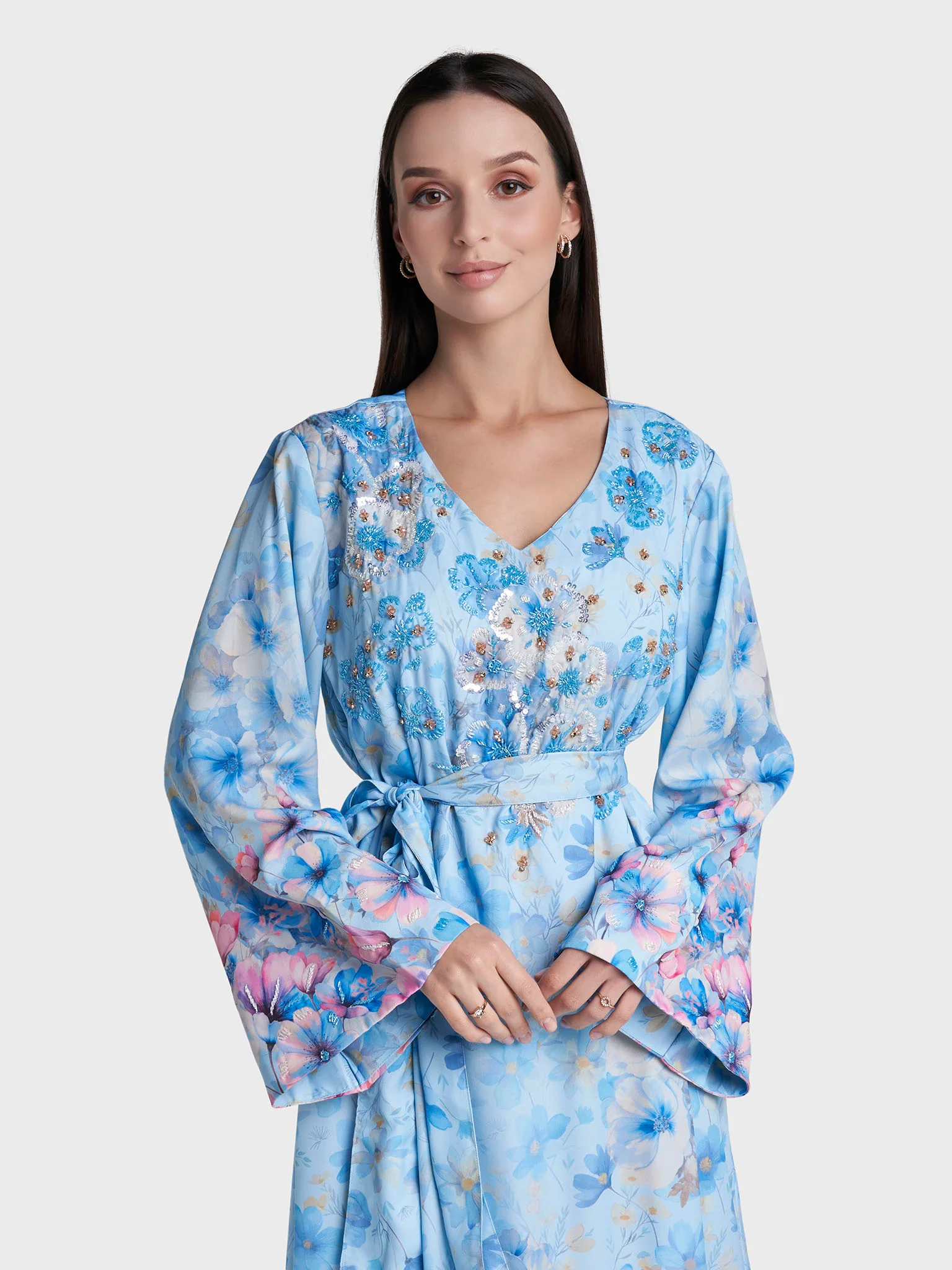 Modest Dress Floral Print (VDU822)