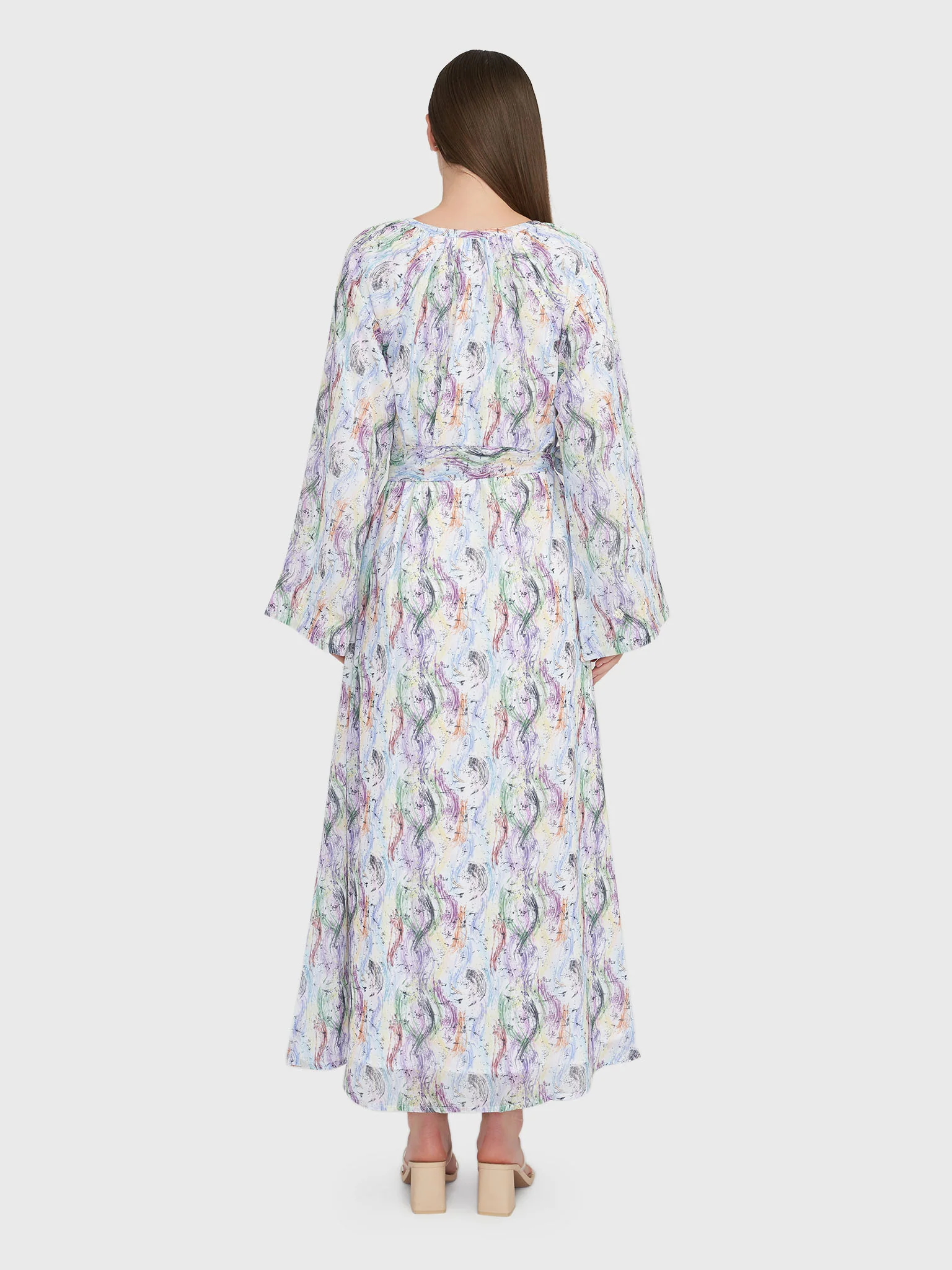 Multicolour Georgette Handwork Maxi Dress (VW53) - Image 4