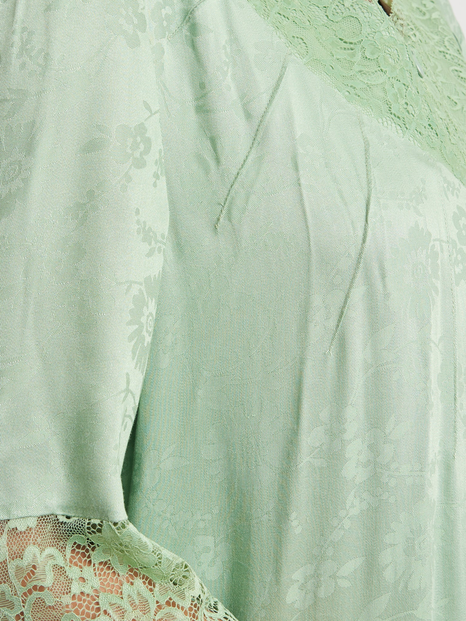 Dusty Green Jacquard Rayon Nightwear (CNH434) - Image 5