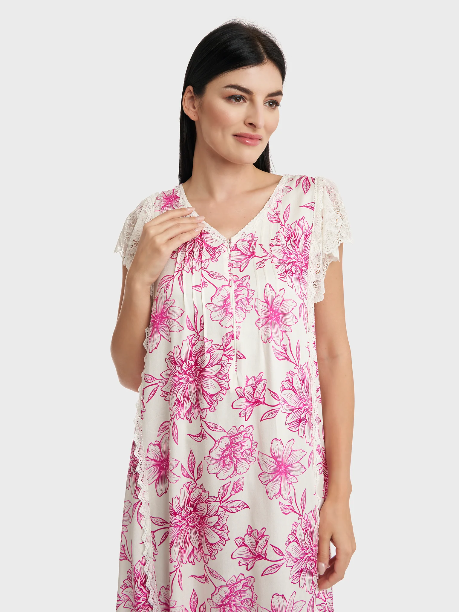 Printed Viscose Mini Nighty (CNH427A)