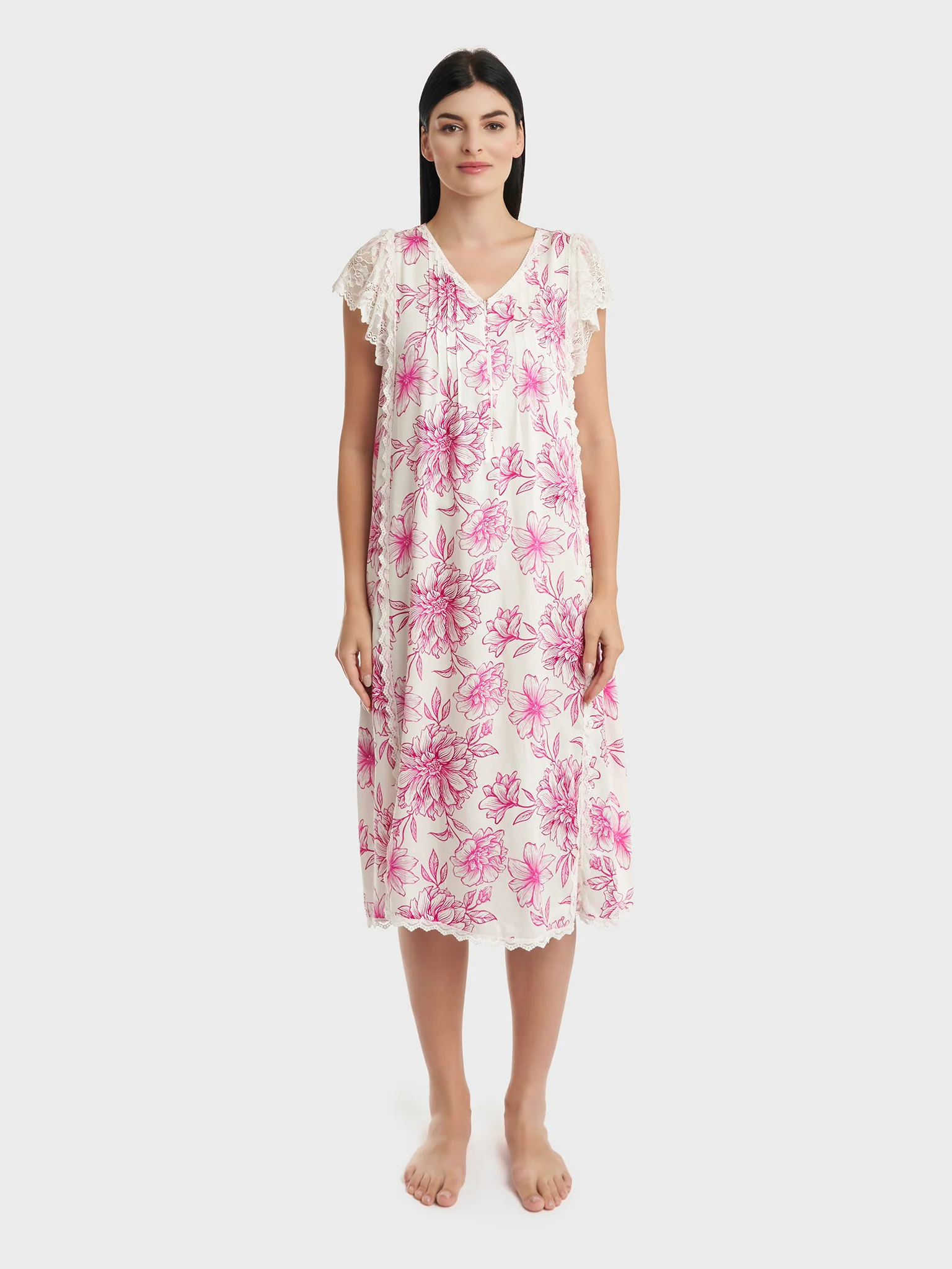 Printed Viscose Mini Nighty (CNH427A) - Image 2