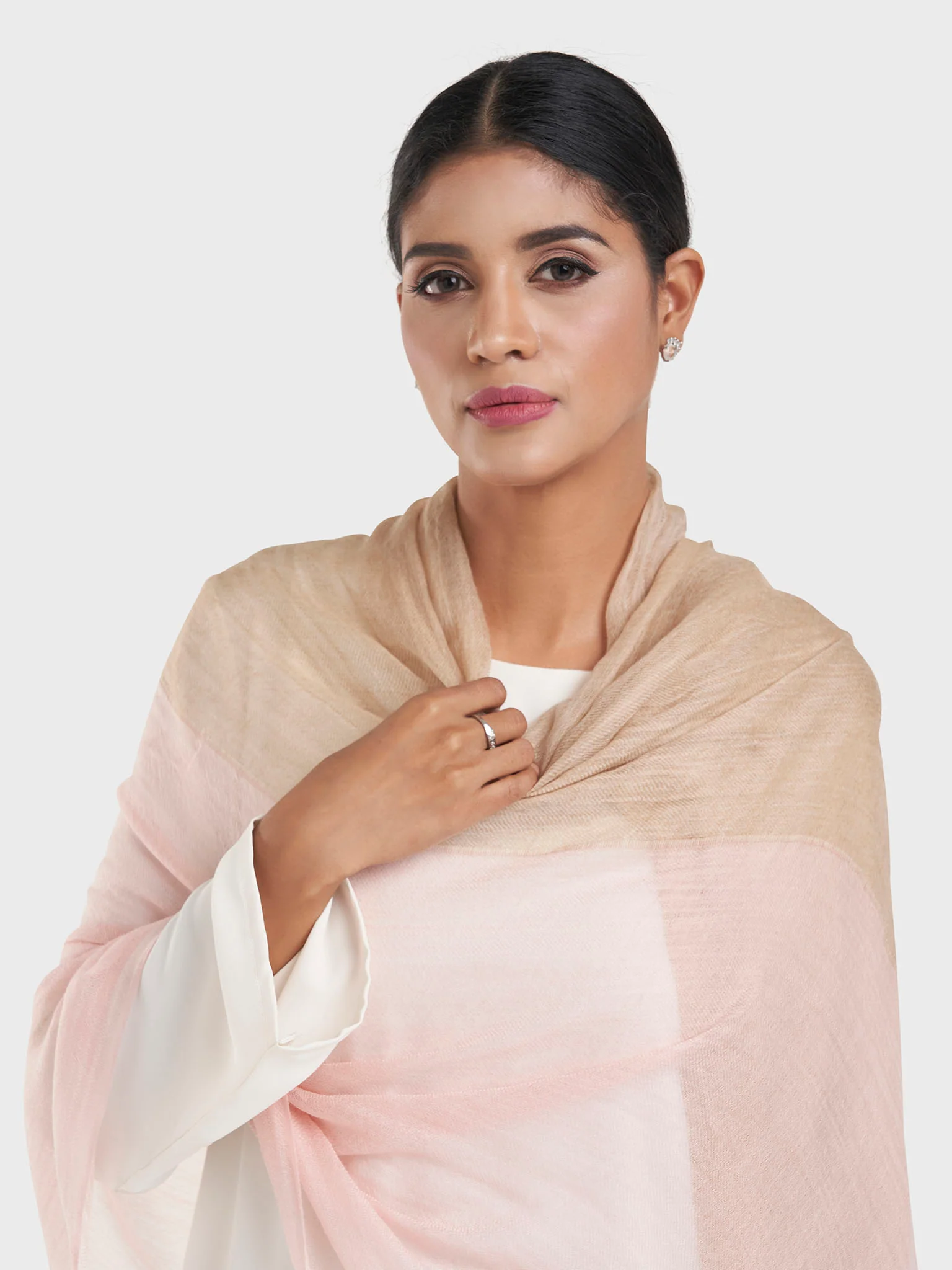 Two Tone Camel Wool Premium Qualtity Shawl (KGC021)