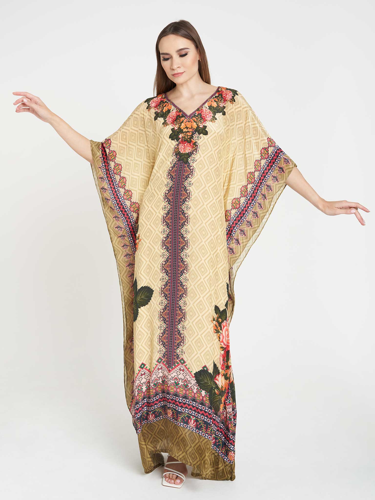 Viscose Printed Poncho - Image 2