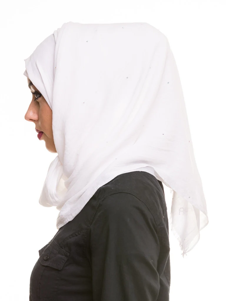 Voile Cotton Diamante Hijab - Image 11