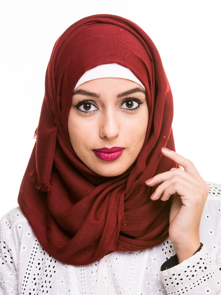 Voile Cotton Diamante Hijab - Image 13
