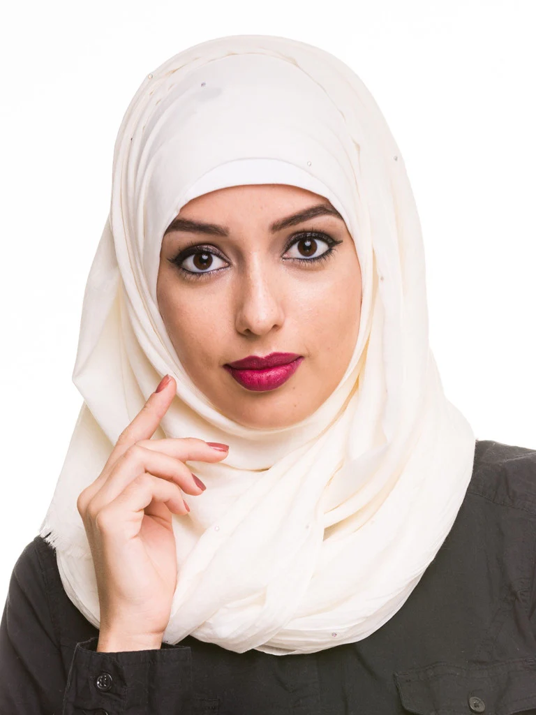 Voile Cotton Diamante Hijab - Image 16