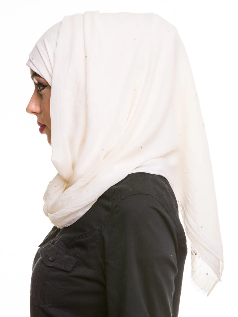 Voile Cotton Diamante Hijab - Image 17
