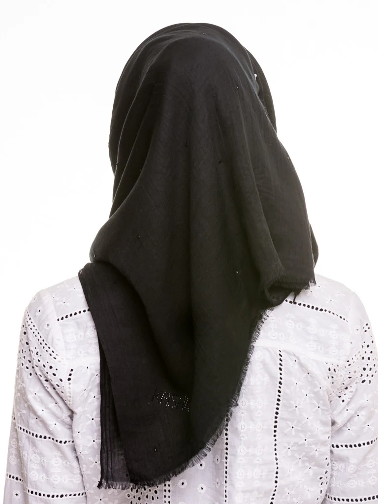 Voile Cotton Diamante Hijab - Image 6