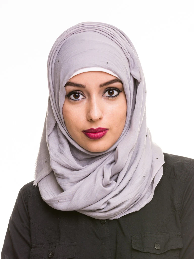 Voile Cotton Diamante Hijab - Image 7