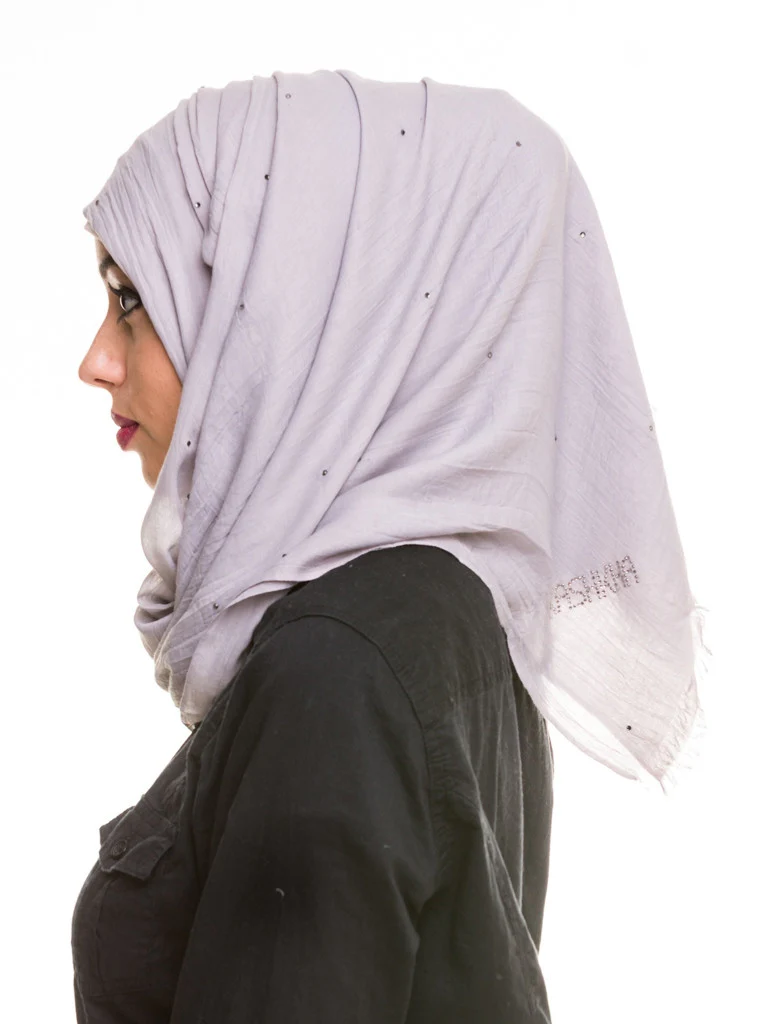 Voile Cotton Diamante Hijab - Image 8
