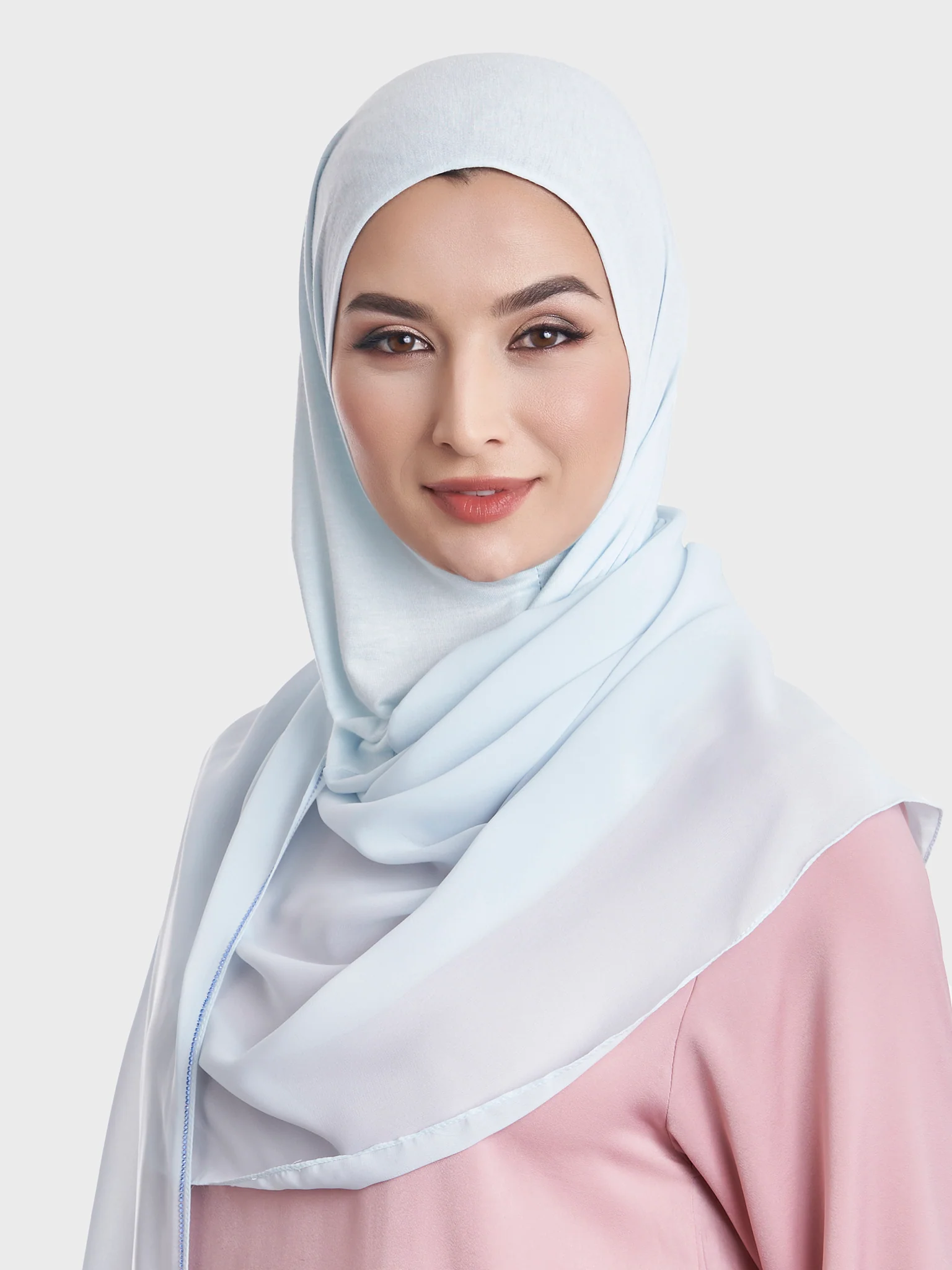 Ready to Wear Chiffon Single Stone Line Border Hijab (KP18115L) - Image 45