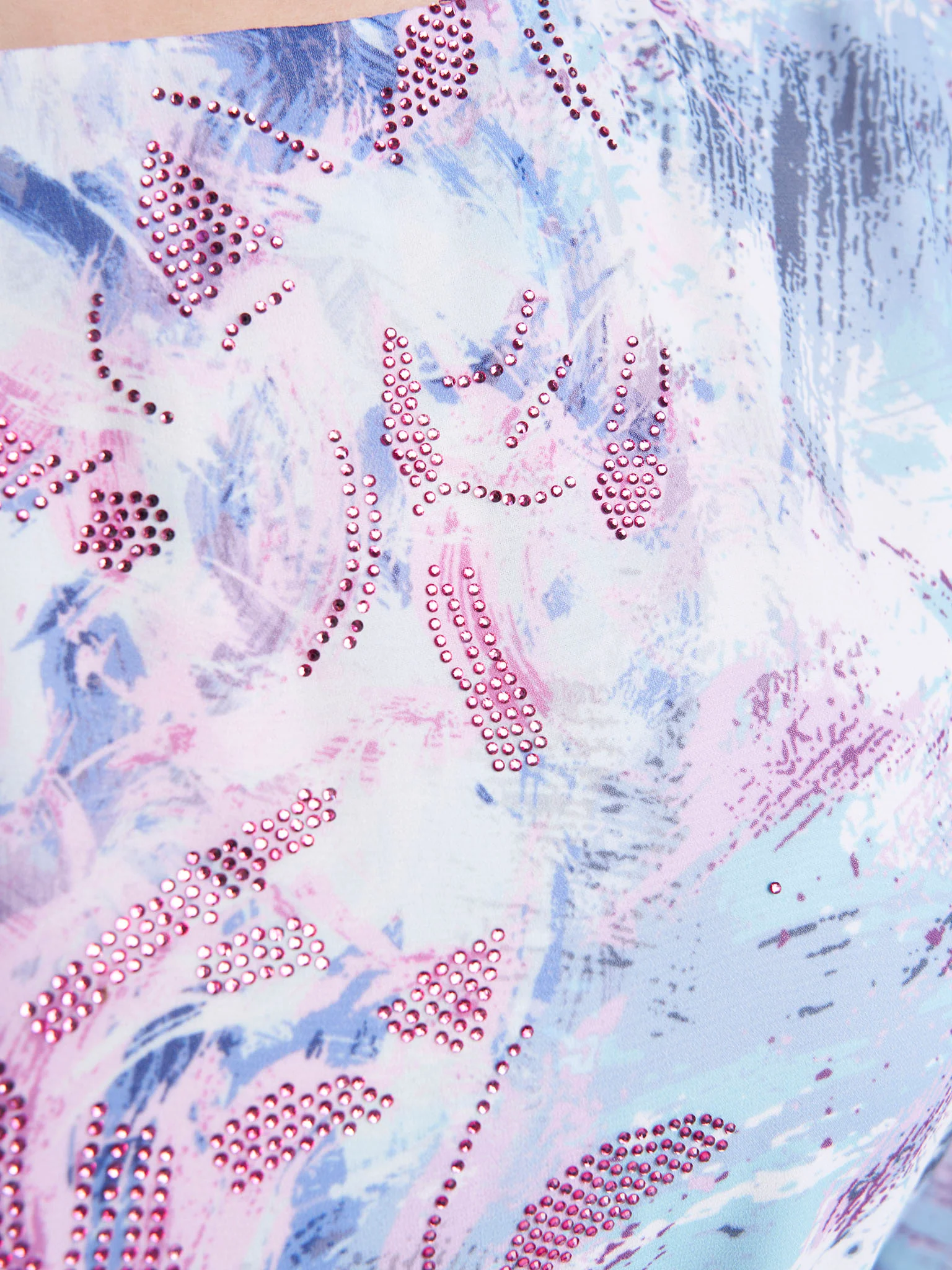 Multi Colour Stone Work Georgette Abstract Printed Dress (VDX22) - Image 5