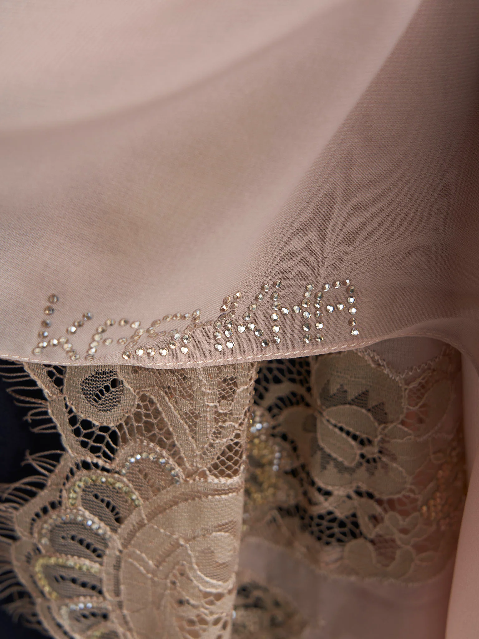 Stone Work Wool Chiffon Hijab (KP18216L) - Image 10