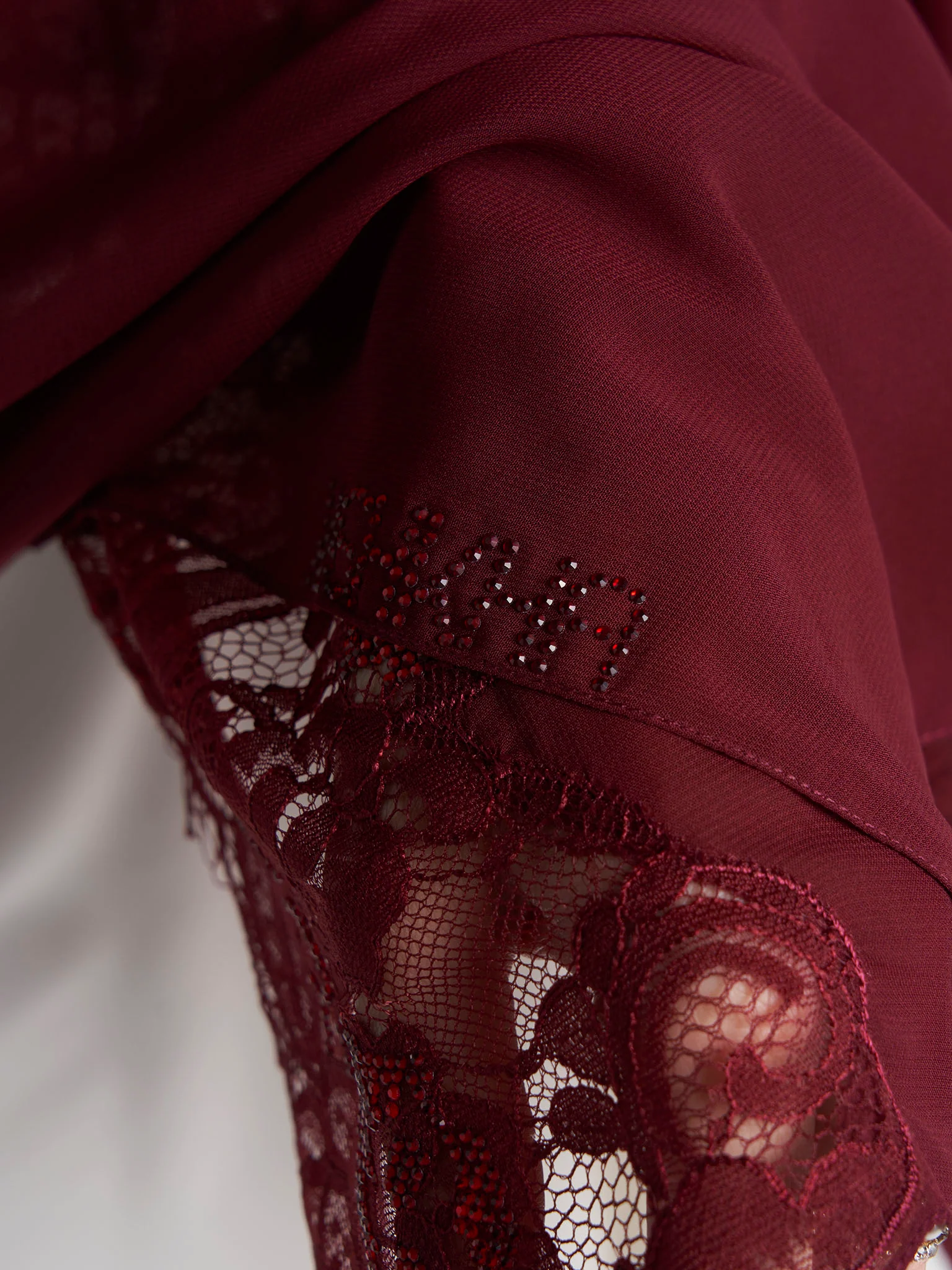 Stone Work Wool Chiffon Hijab (KP18216L) - Image 22