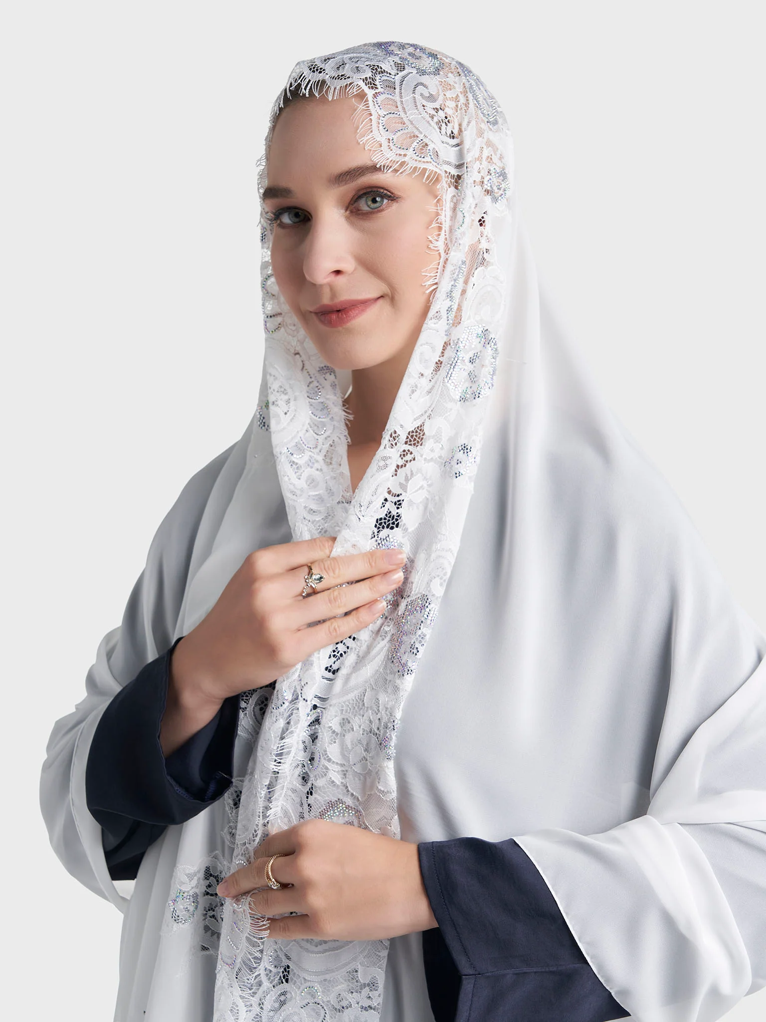 Stone Work Wool Chiffon Hijab (KP18216L) - Image 25