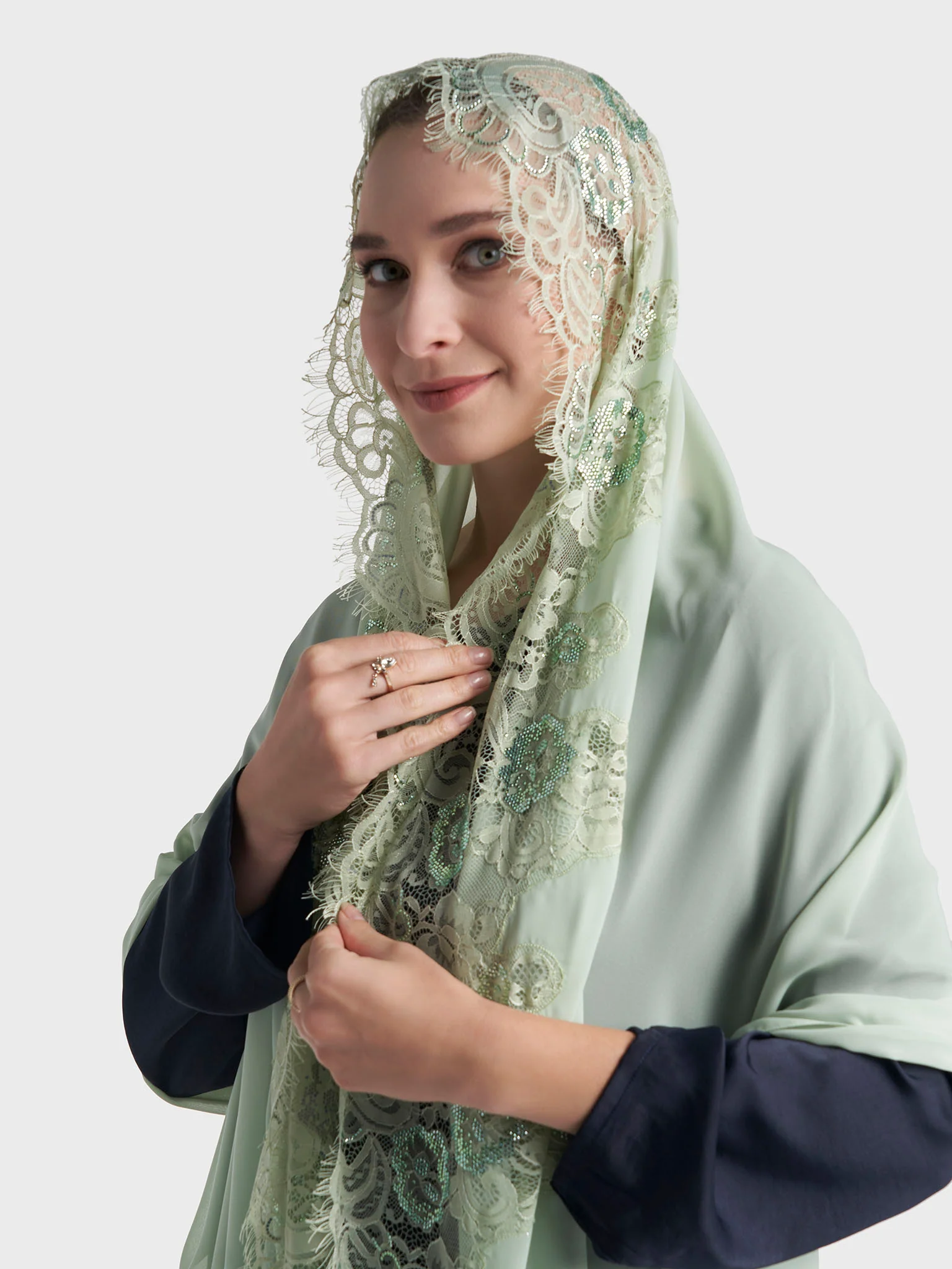 Stone Work Wool Chiffon Hijab (KP18216L) - Image 28