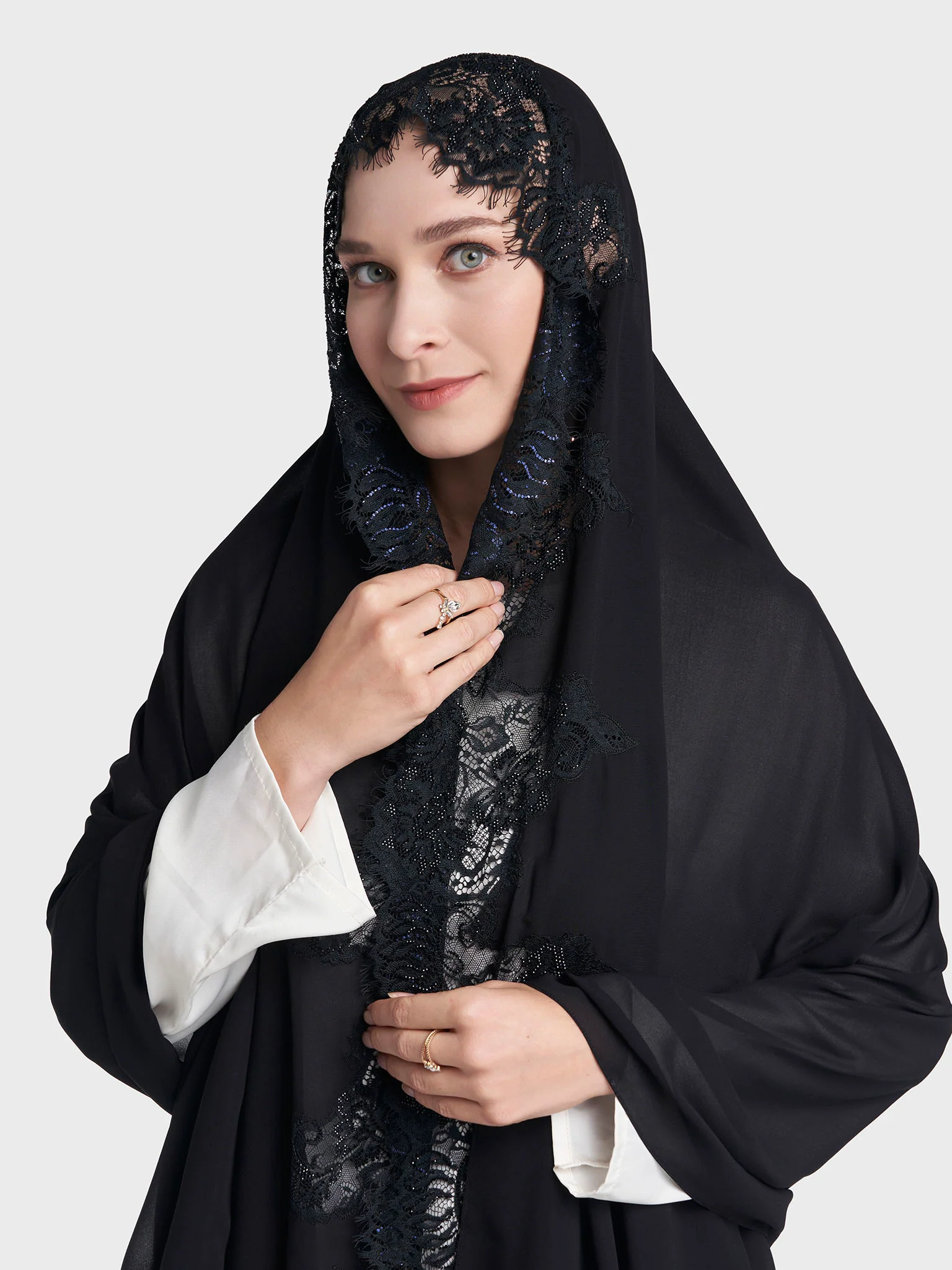 Dantel Wool Chiffon Hijab (KP18217L)