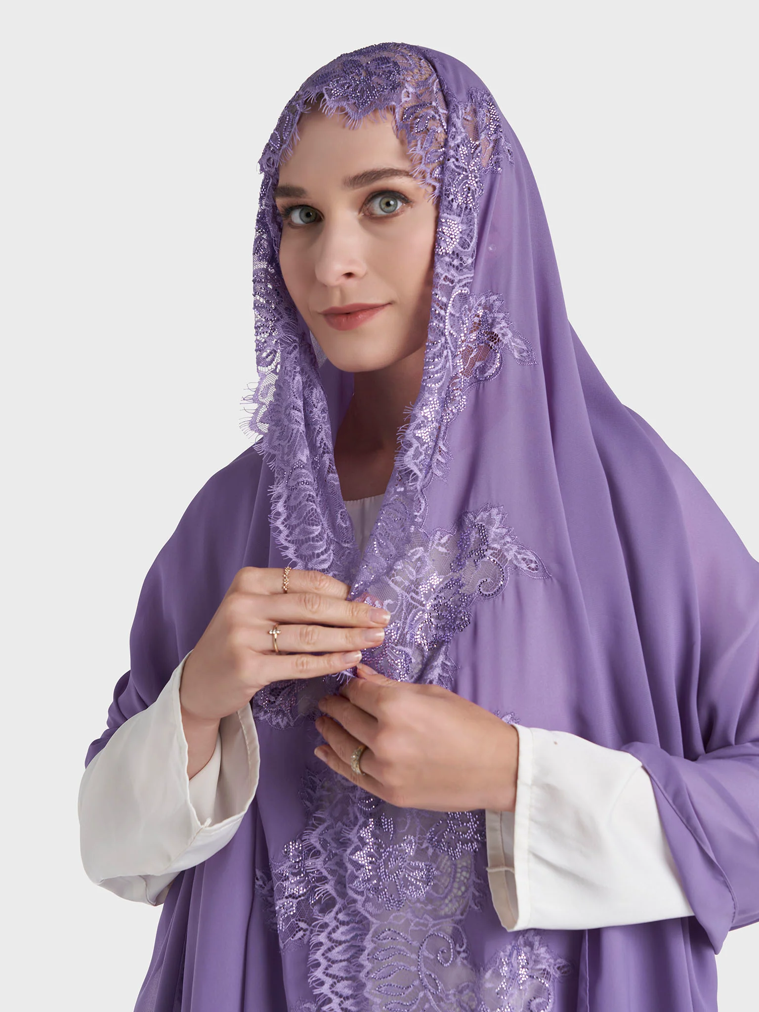 Dantel Wool Chiffon Hijab (KP18217L) - Image 11