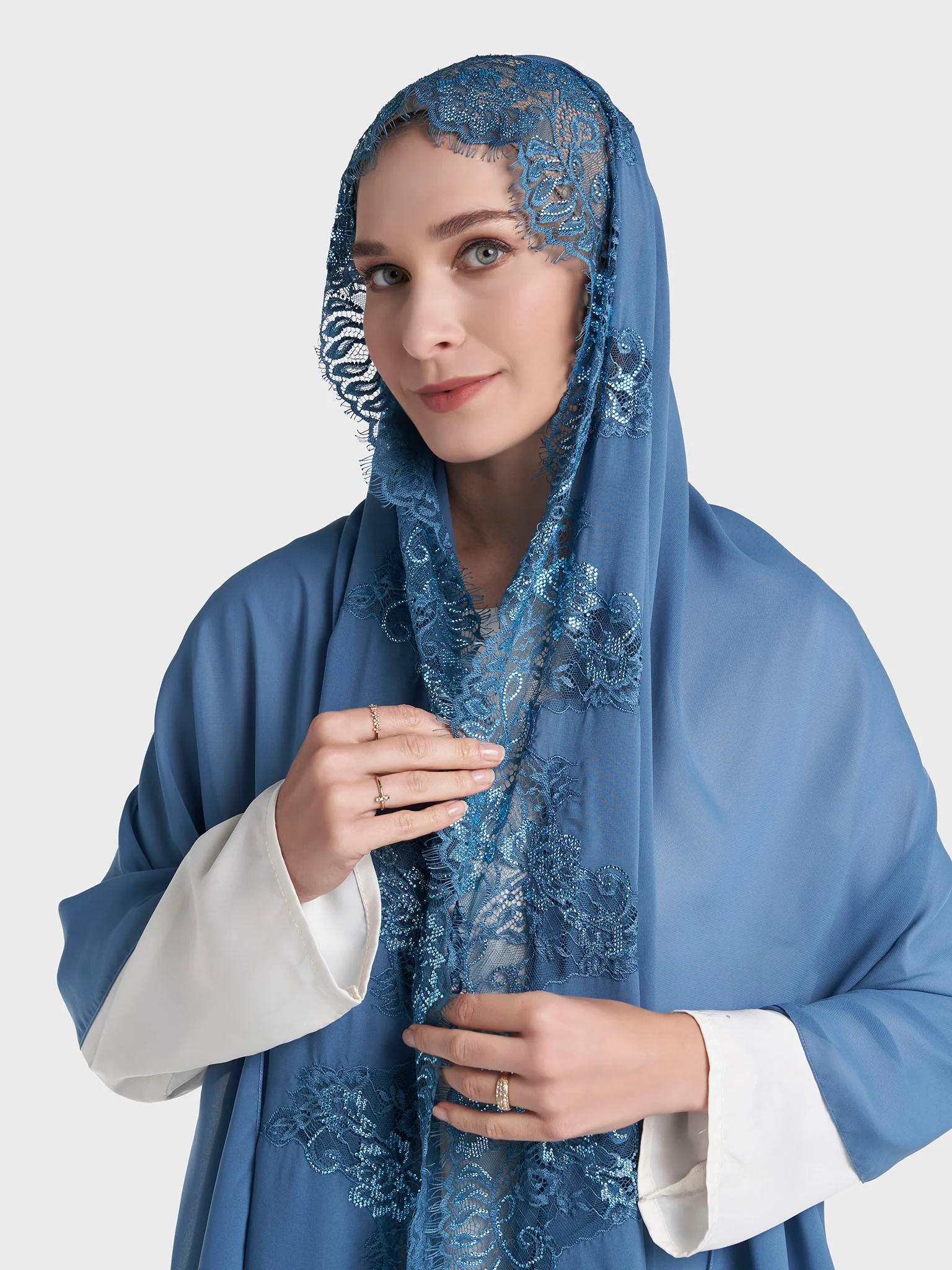 Dantel Wool Chiffon Hijab (KP18217L) - Image 13