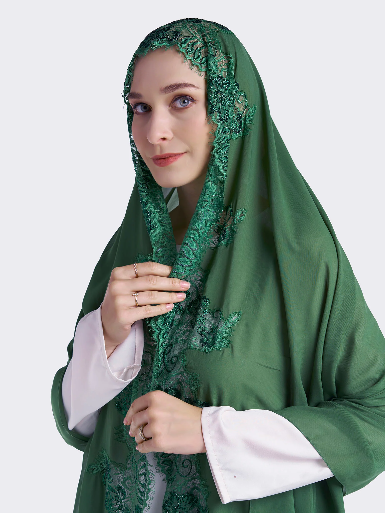 Dantel Wool Chiffon Hijab (KP18217L) - Image 14