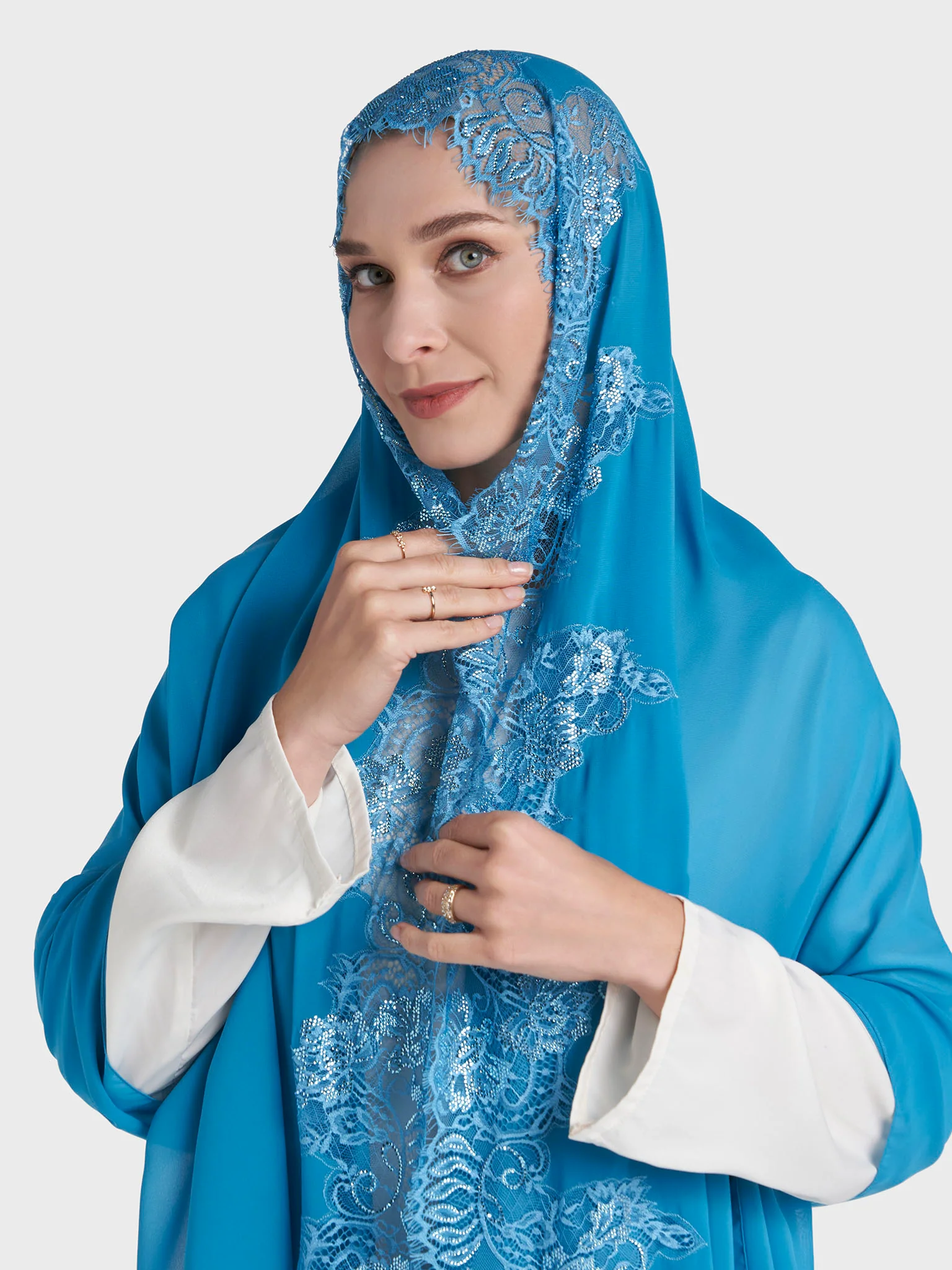 Dantel Wool Chiffon Hijab (KP18217L) - Image 16
