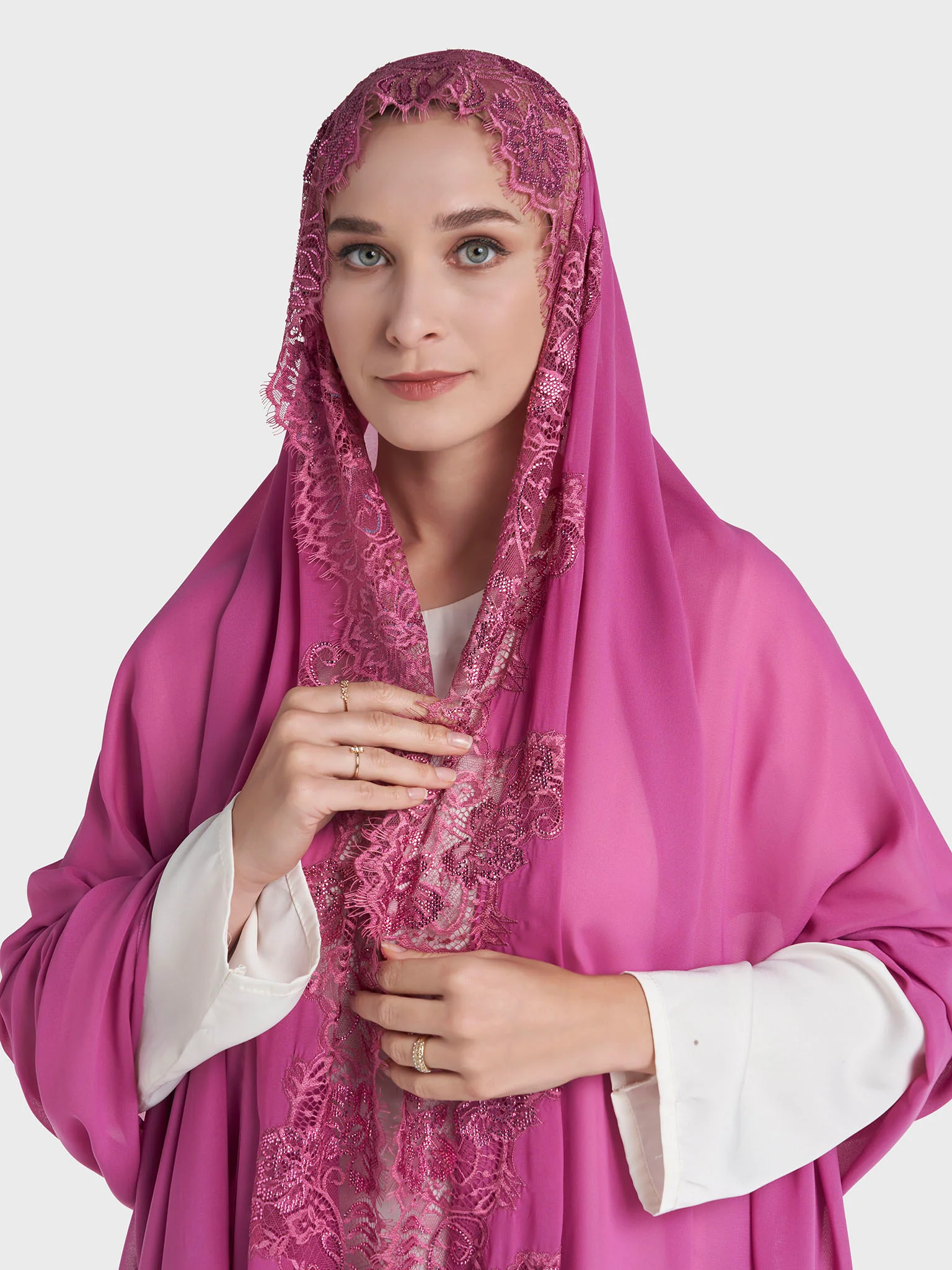 Dantel Wool Chiffon Hijab (KP18217L) - Image 17