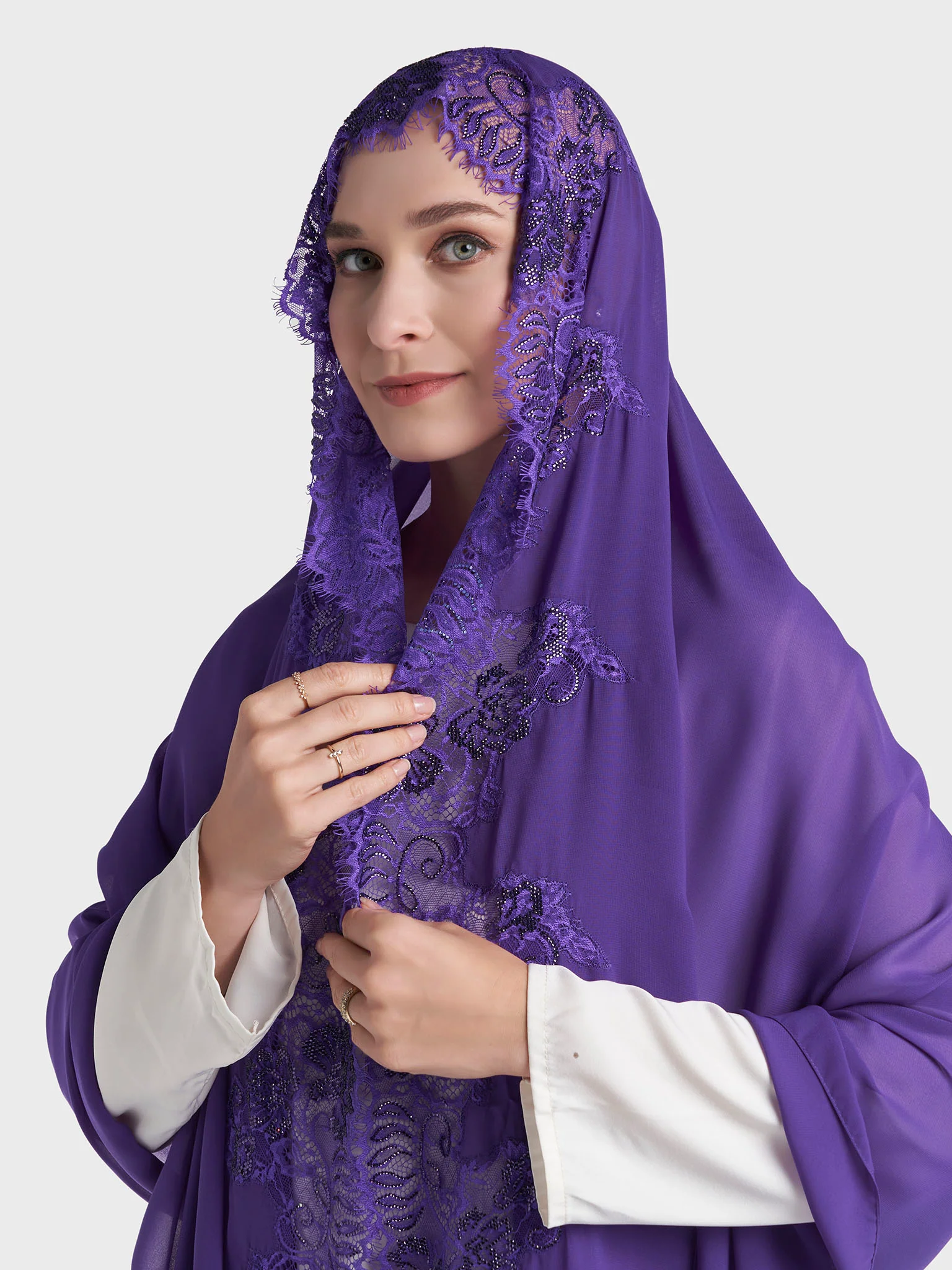 Dantel Wool Chiffon Hijab (KP18217L) - Image 18