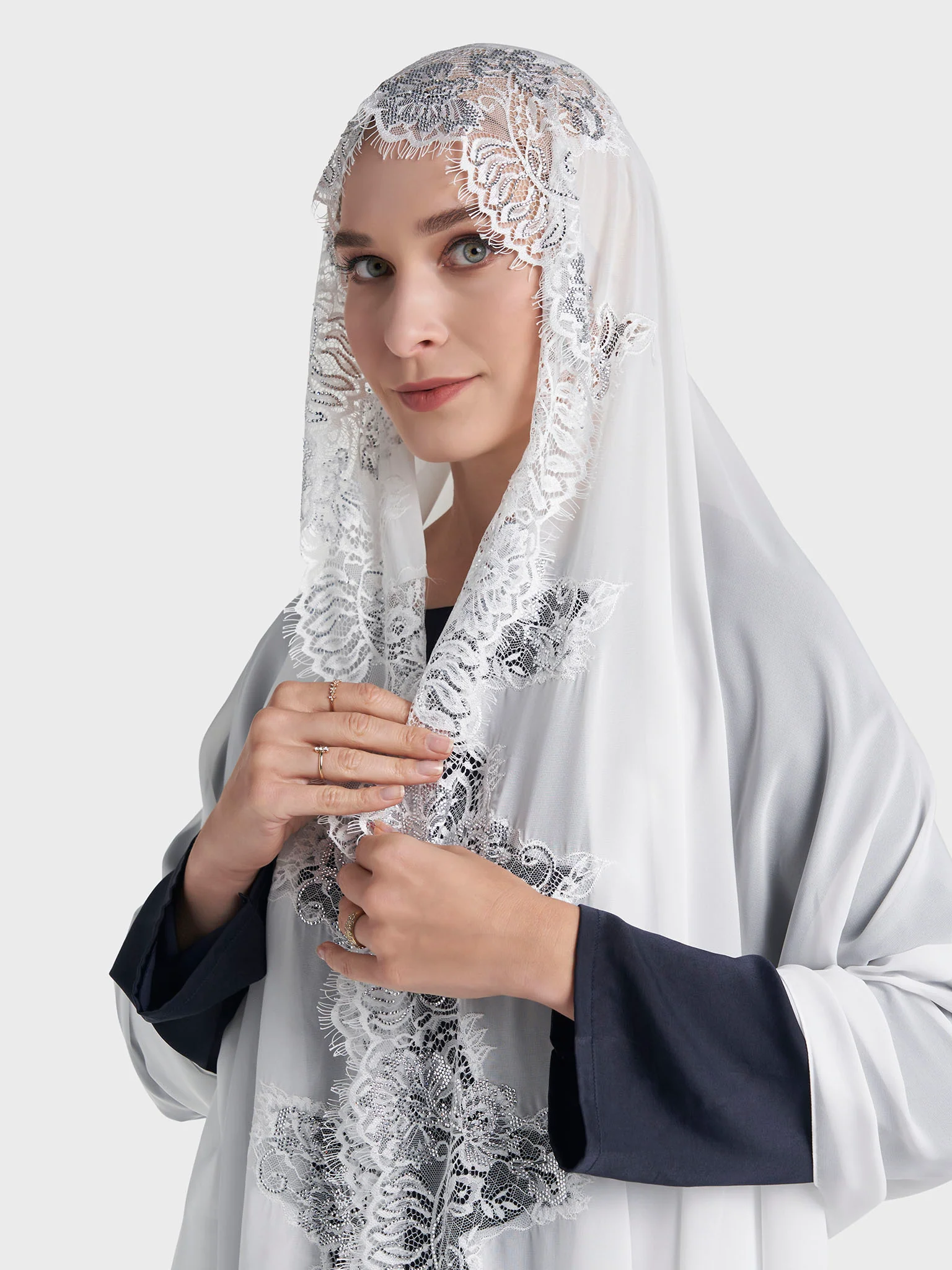 Dantel Wool Chiffon Hijab (KP18217L) - Image 2