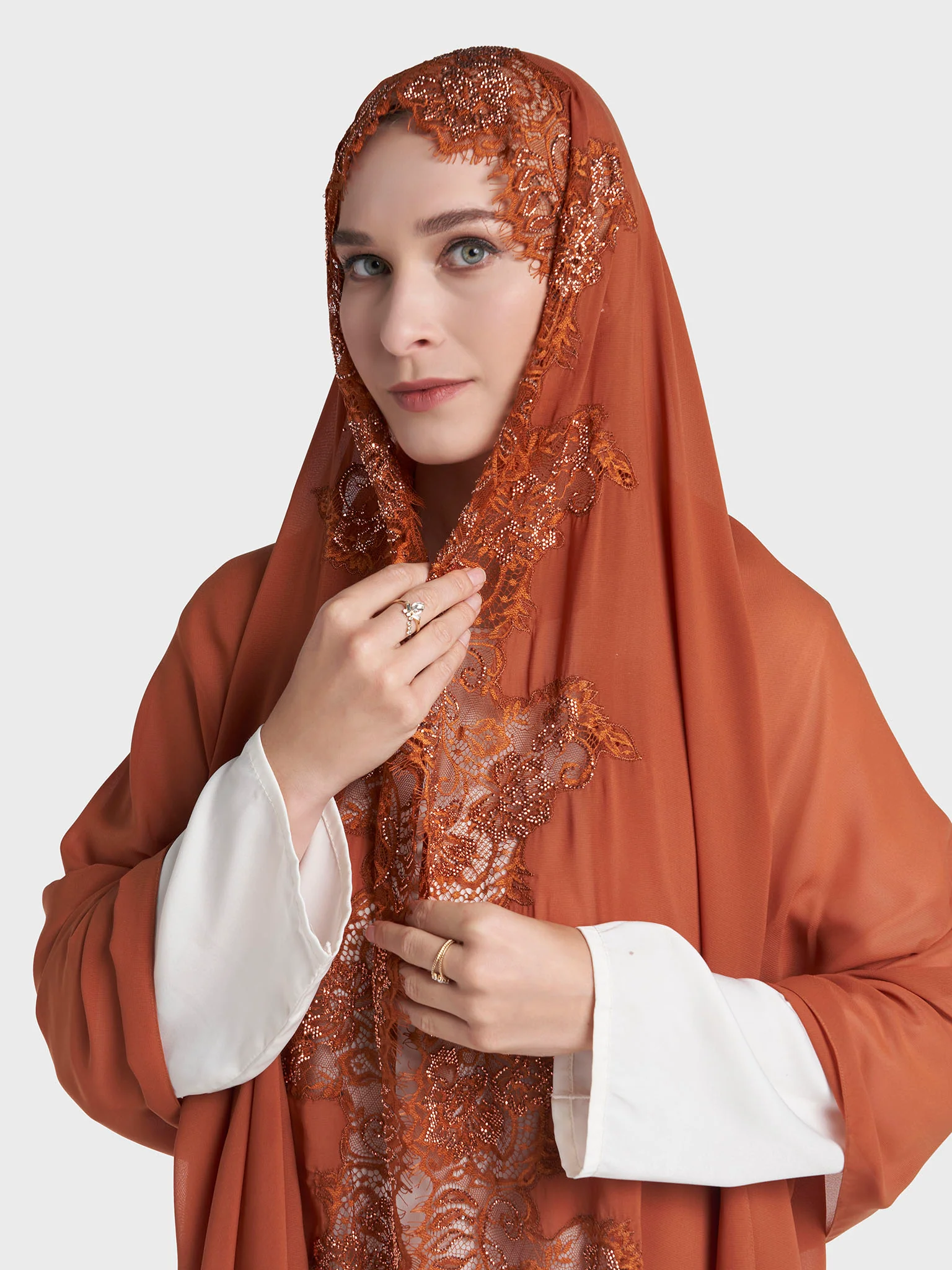 Dantel Wool Chiffon Hijab (KP18217L) - Image 21