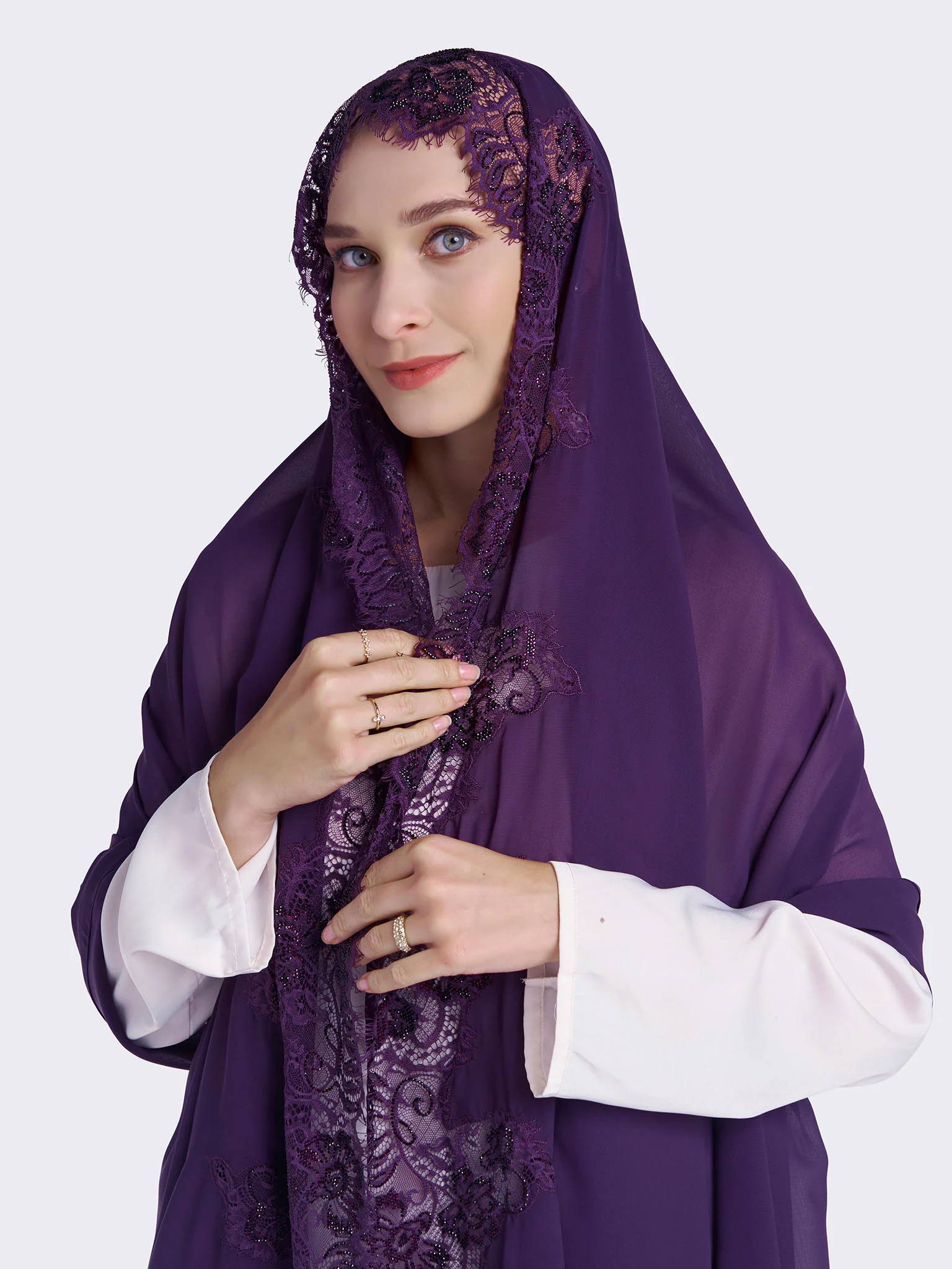 Dantel Wool Chiffon Hijab (KP18217L) - Image 23