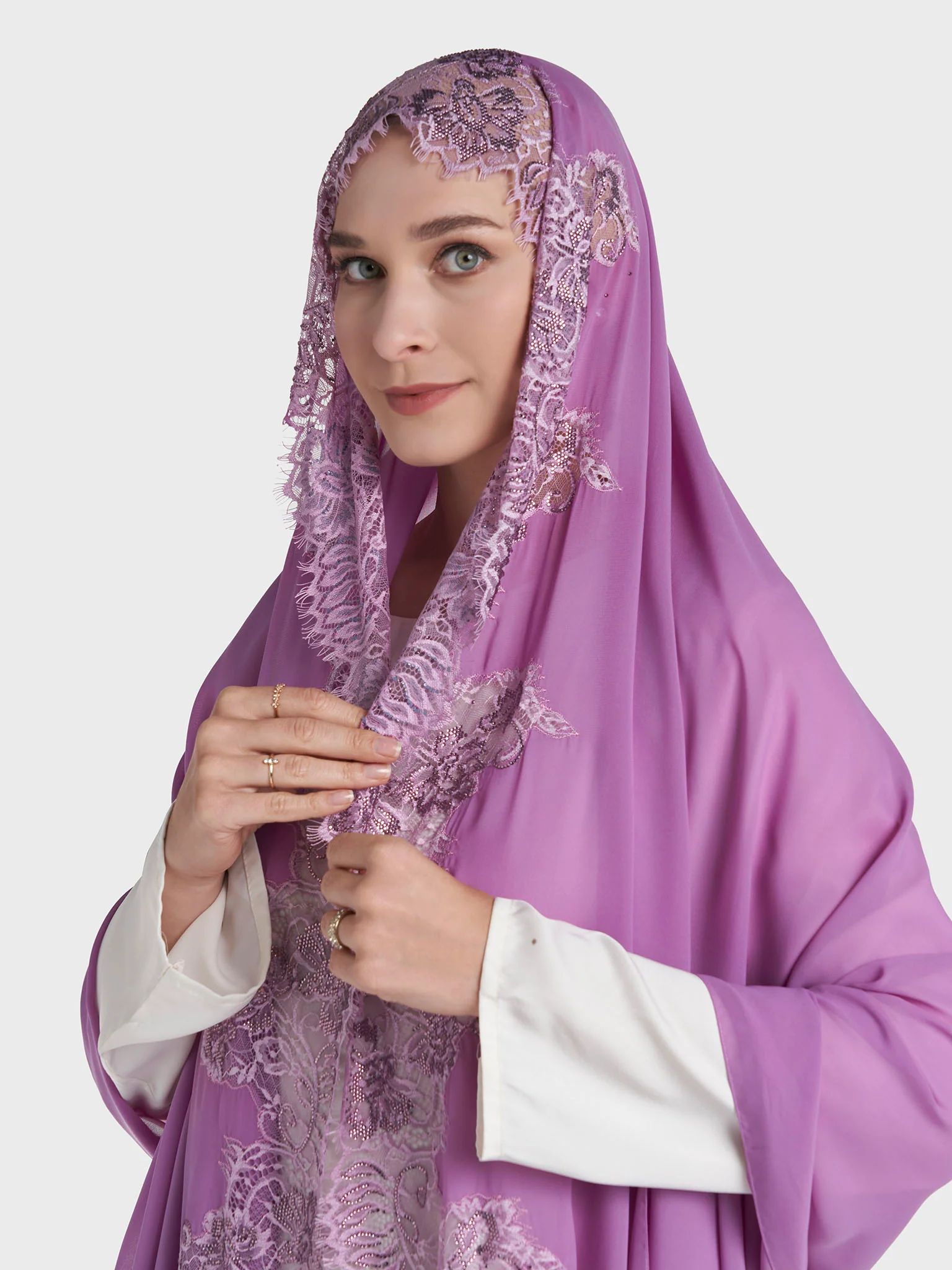 Dantel Wool Chiffon Hijab (KP18217L) - Image 24