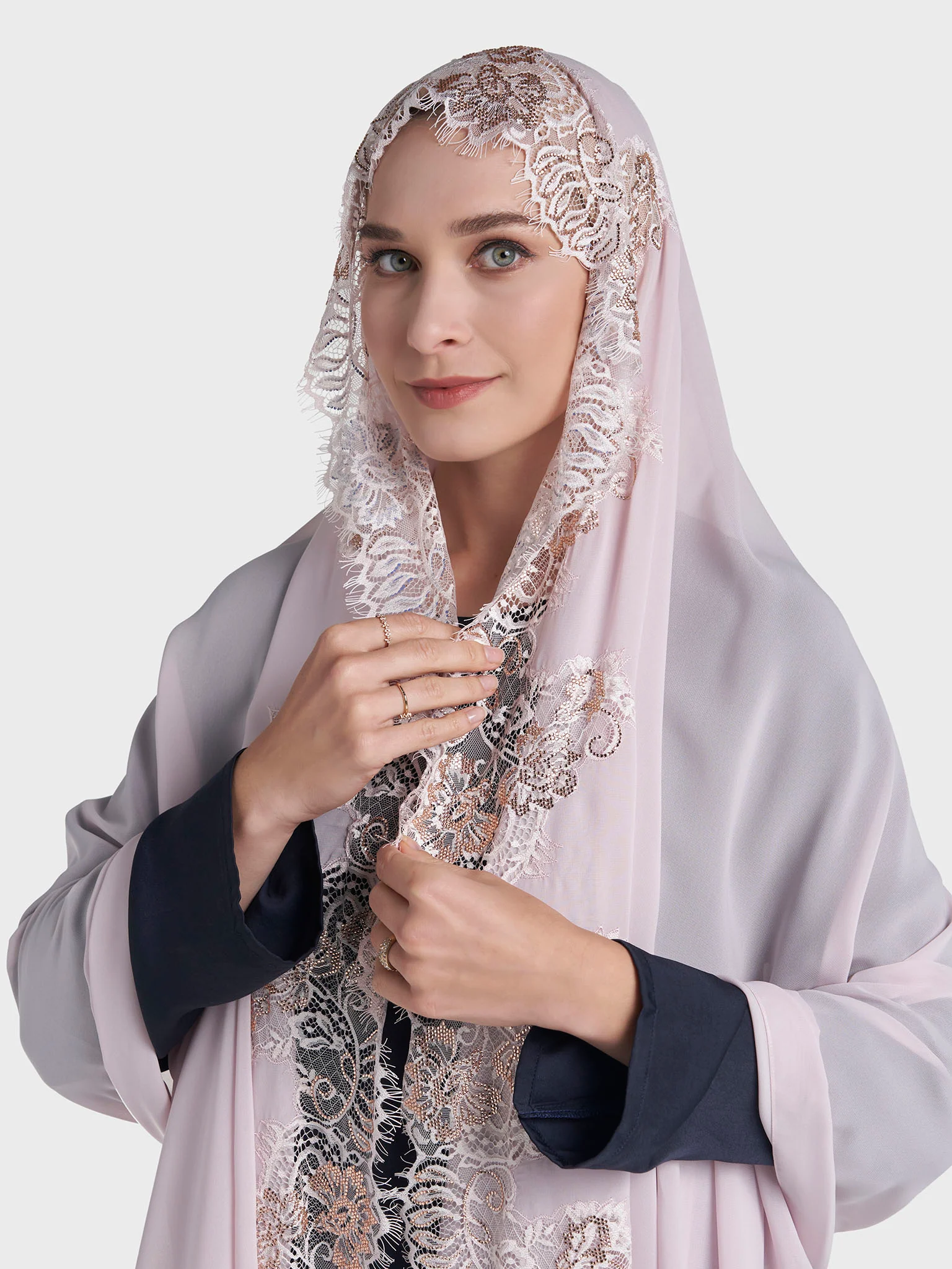 Dantel Wool Chiffon Hijab (KP18217L) - Image 26