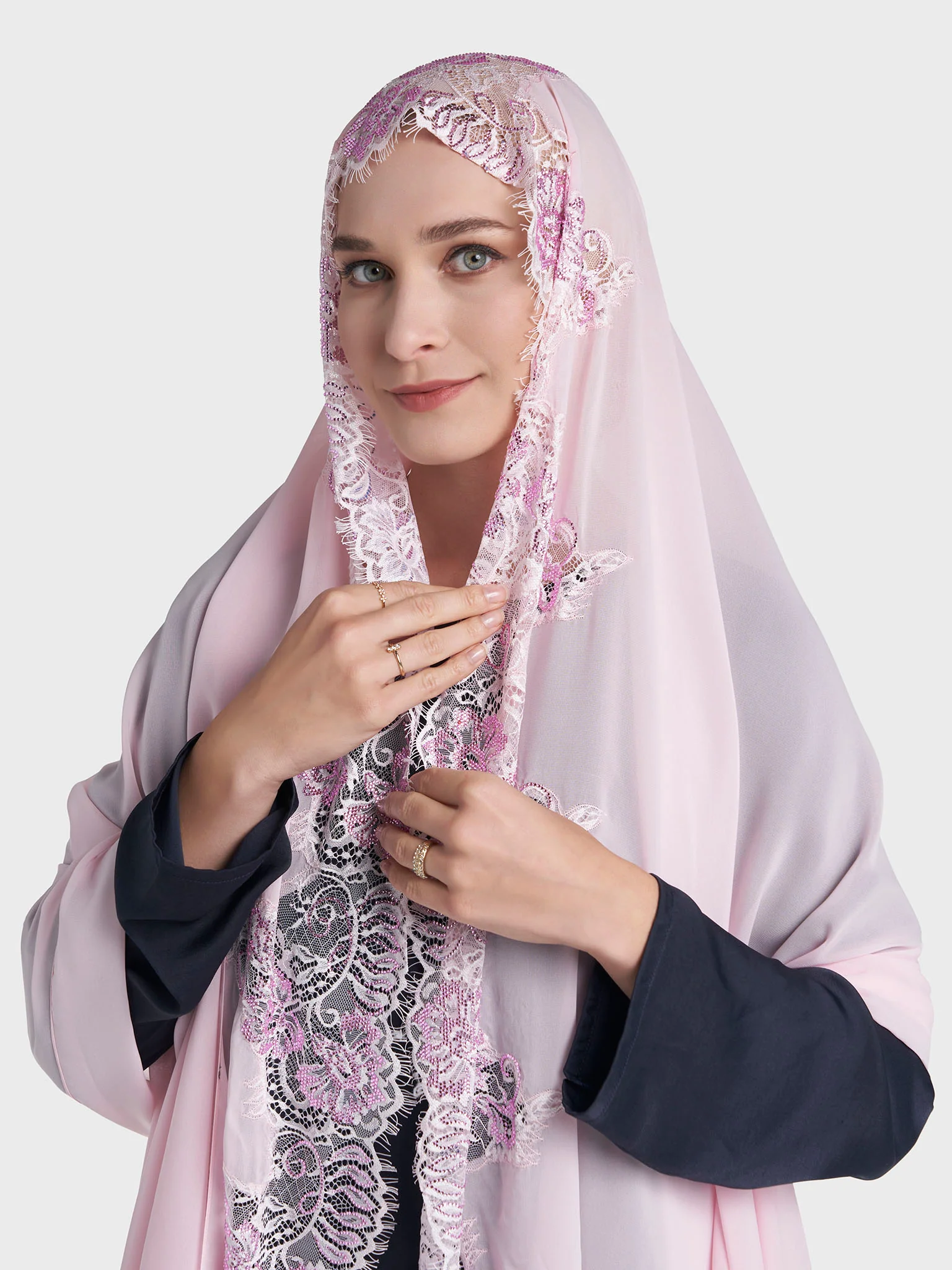Dantel Wool Chiffon Hijab (KP18217L) - Image 27