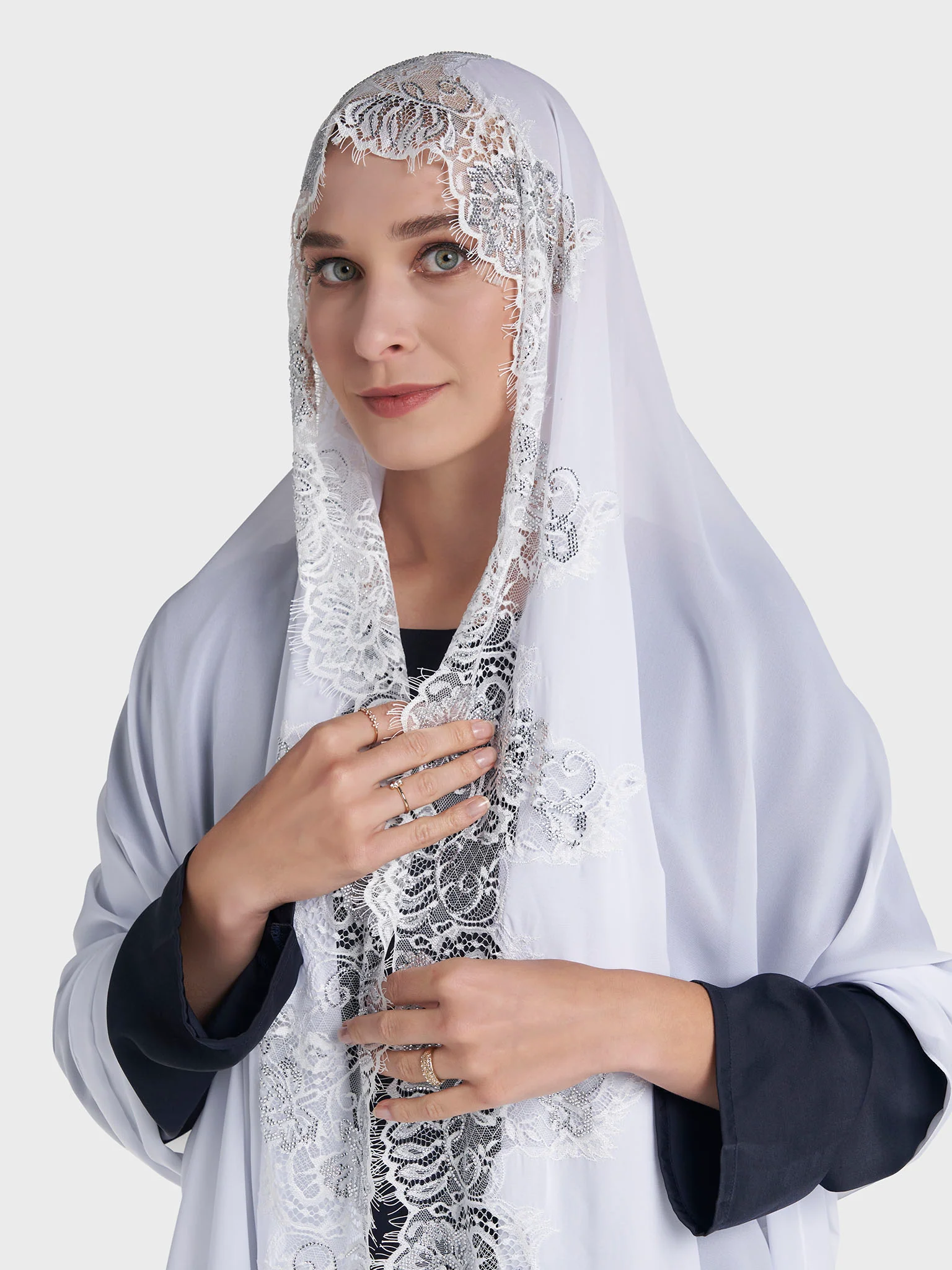 Dantel Wool Chiffon Hijab (KP18217L) - Image 3