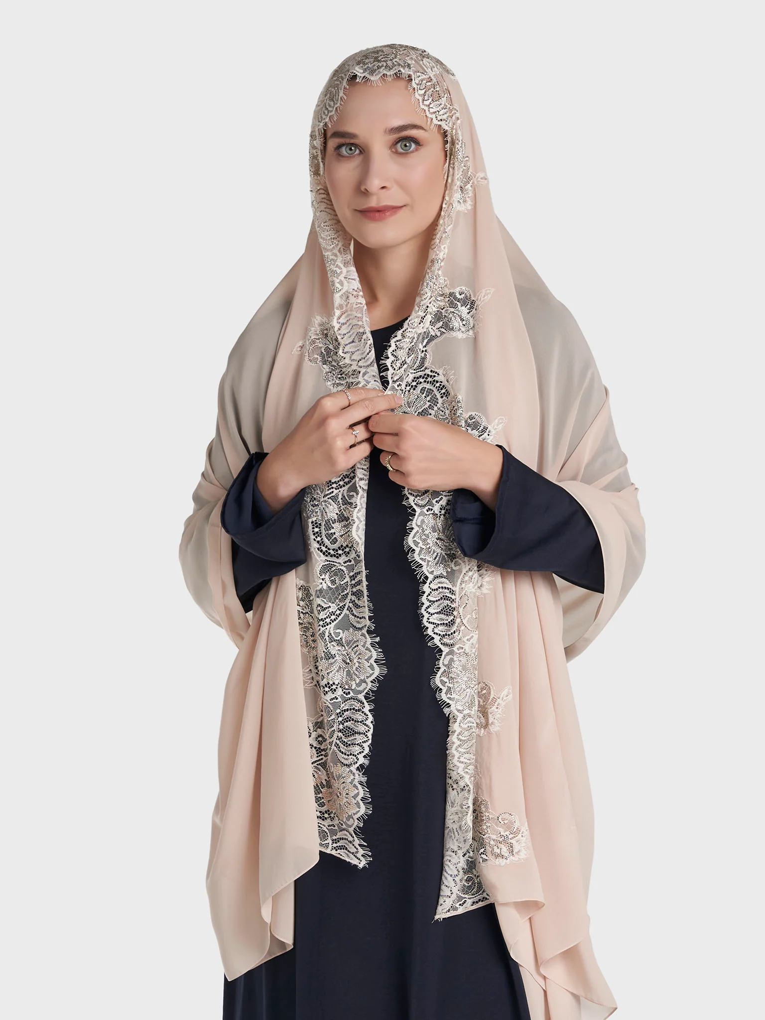 Dantel Wool Chiffon Hijab (KP18217L) - Image 32