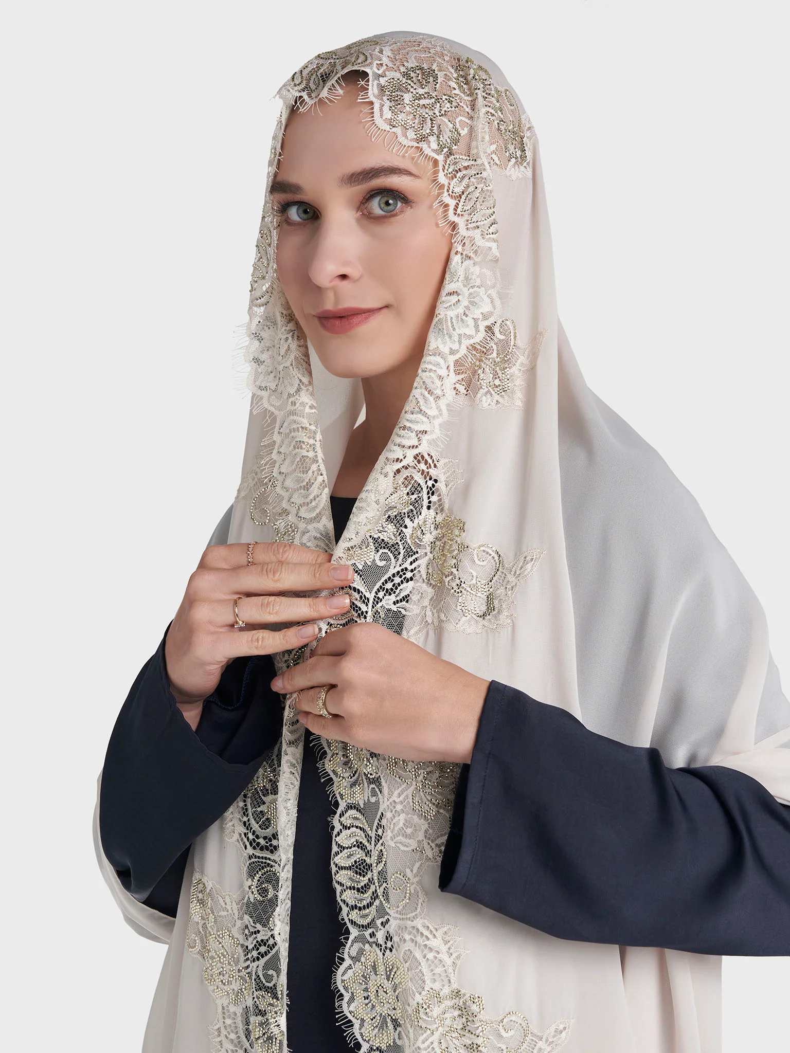 Dantel Wool Chiffon Hijab (KP18217L) - Image 4