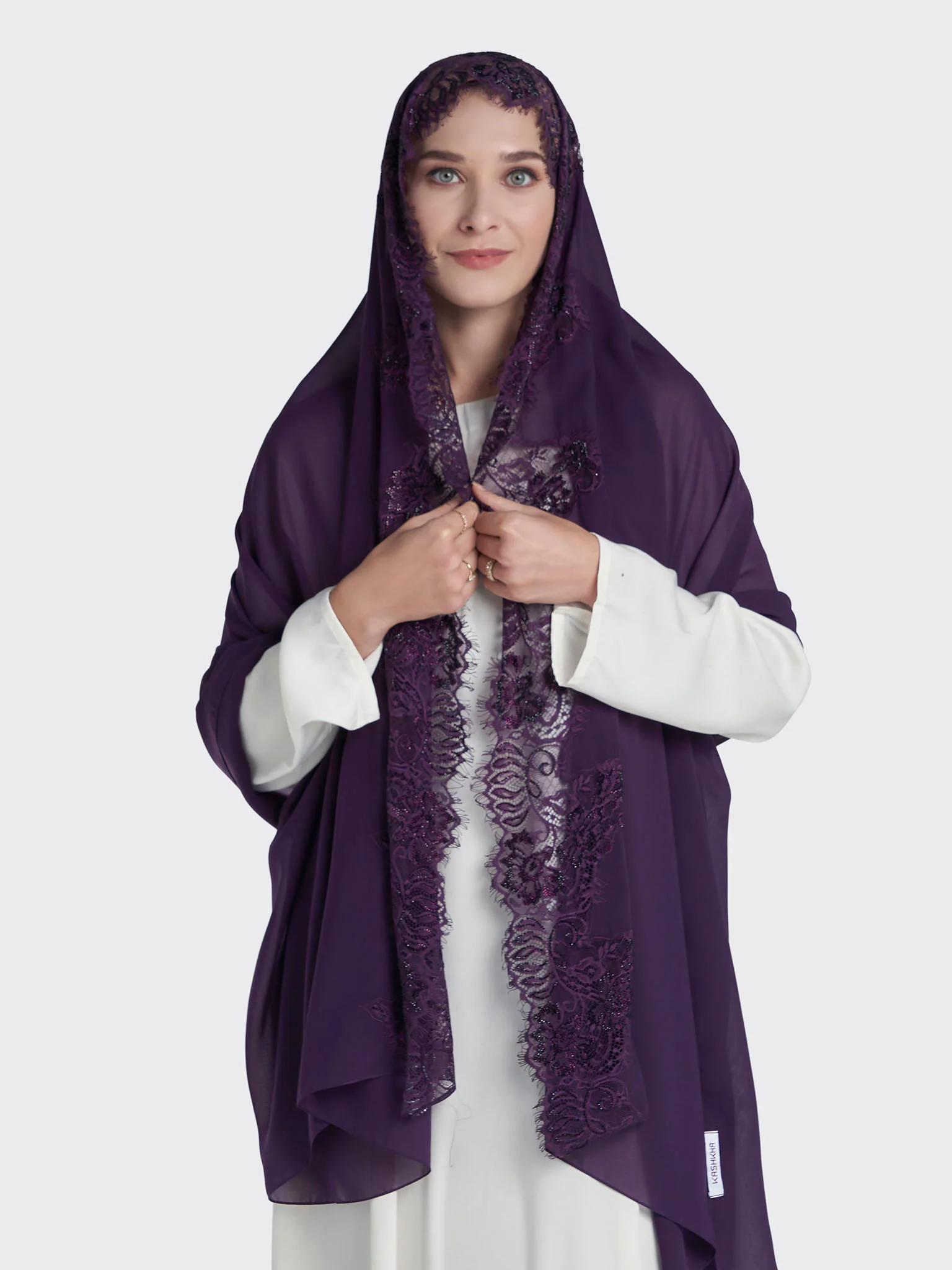Dantel Wool Chiffon Hijab (KP18217L) - Image 42