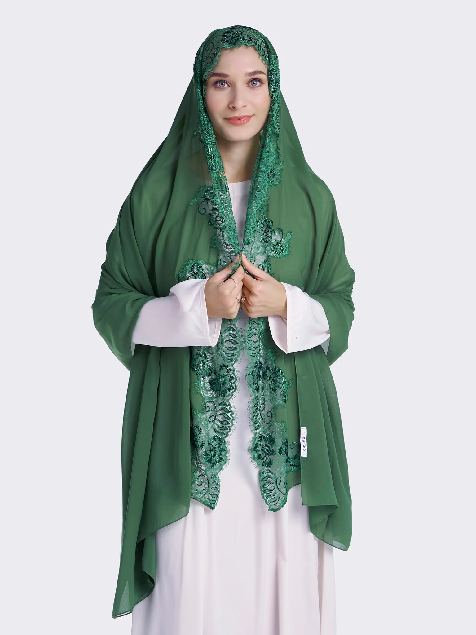 Dantel Wool Chiffon Hijab (KP18217L) - Image 48