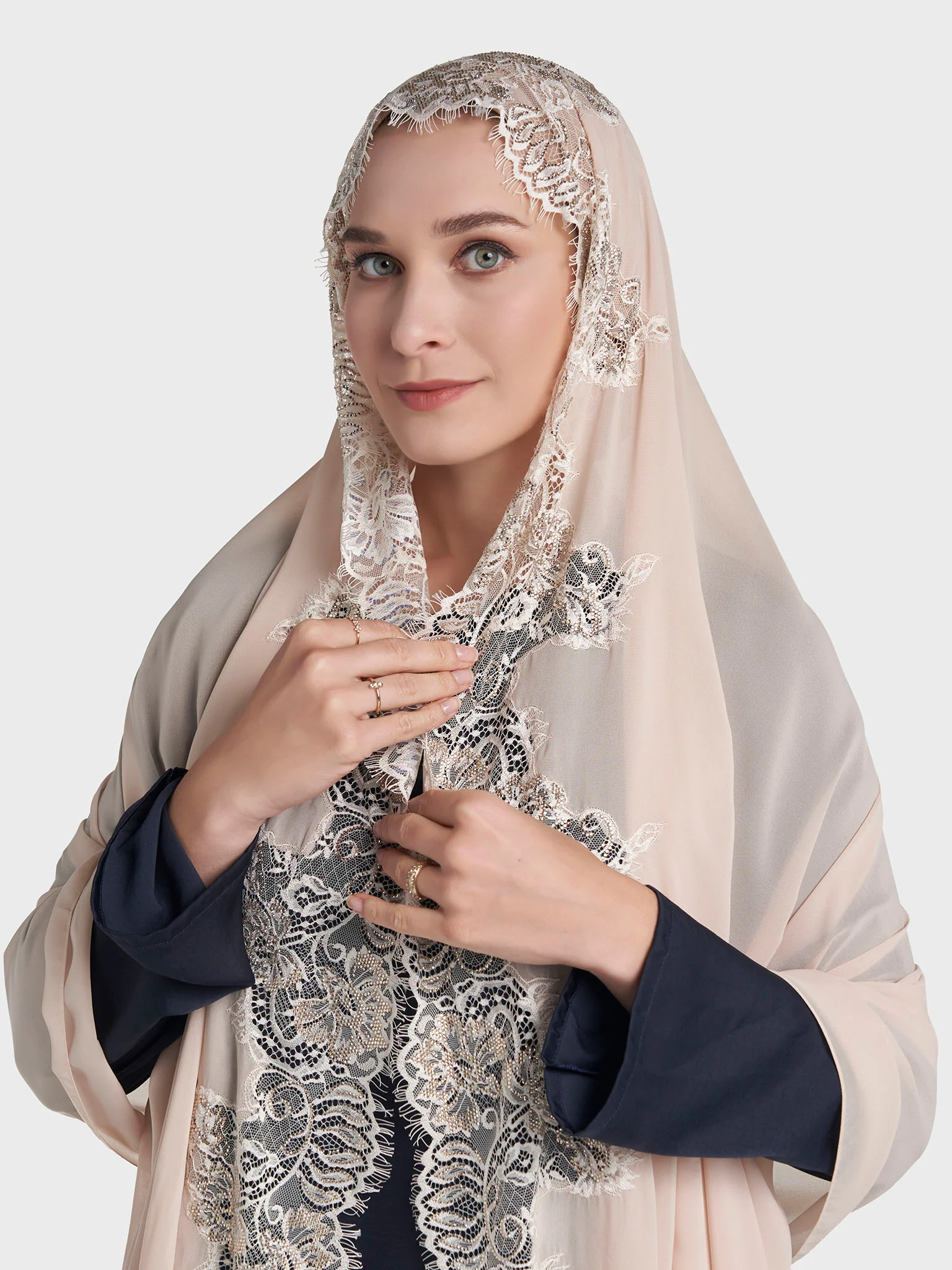 Dantel Wool Chiffon Hijab (KP18217L) - Image 5