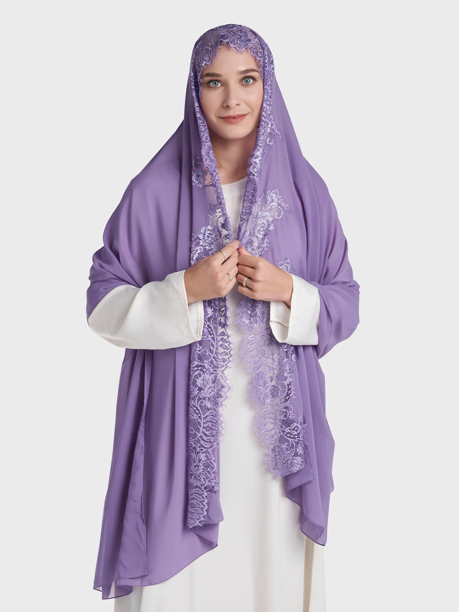 Dantel Wool Chiffon Hijab (KP18217L) - Image 52