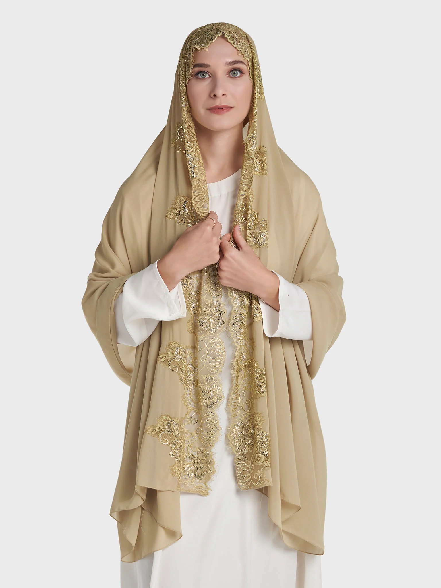 Dantel Wool Chiffon Hijab (KP18217L) - Image 54